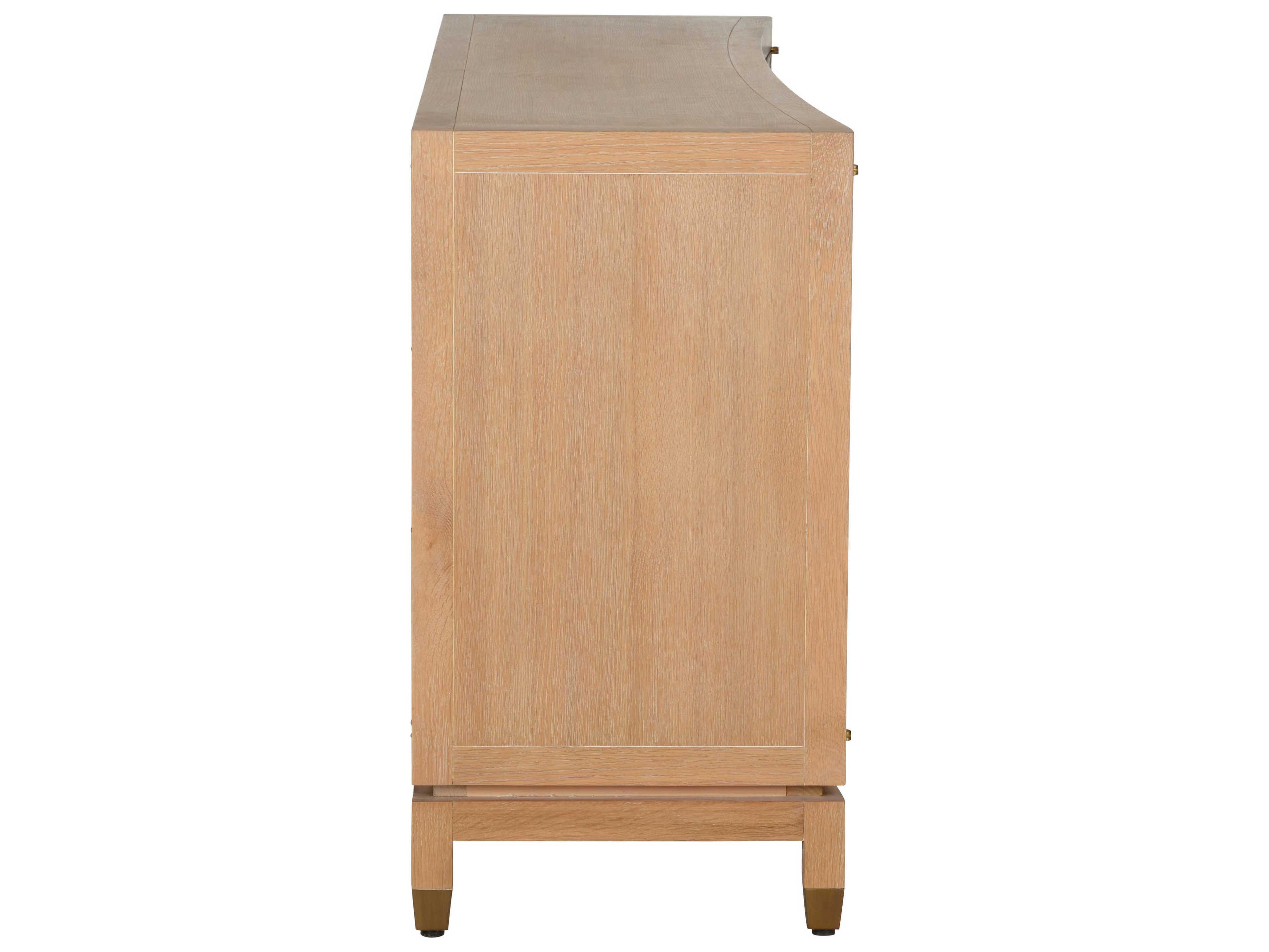 Chelsea House Jamie Merida Rectangular Wood Oak Coffee Bronze Brentwood Console Table