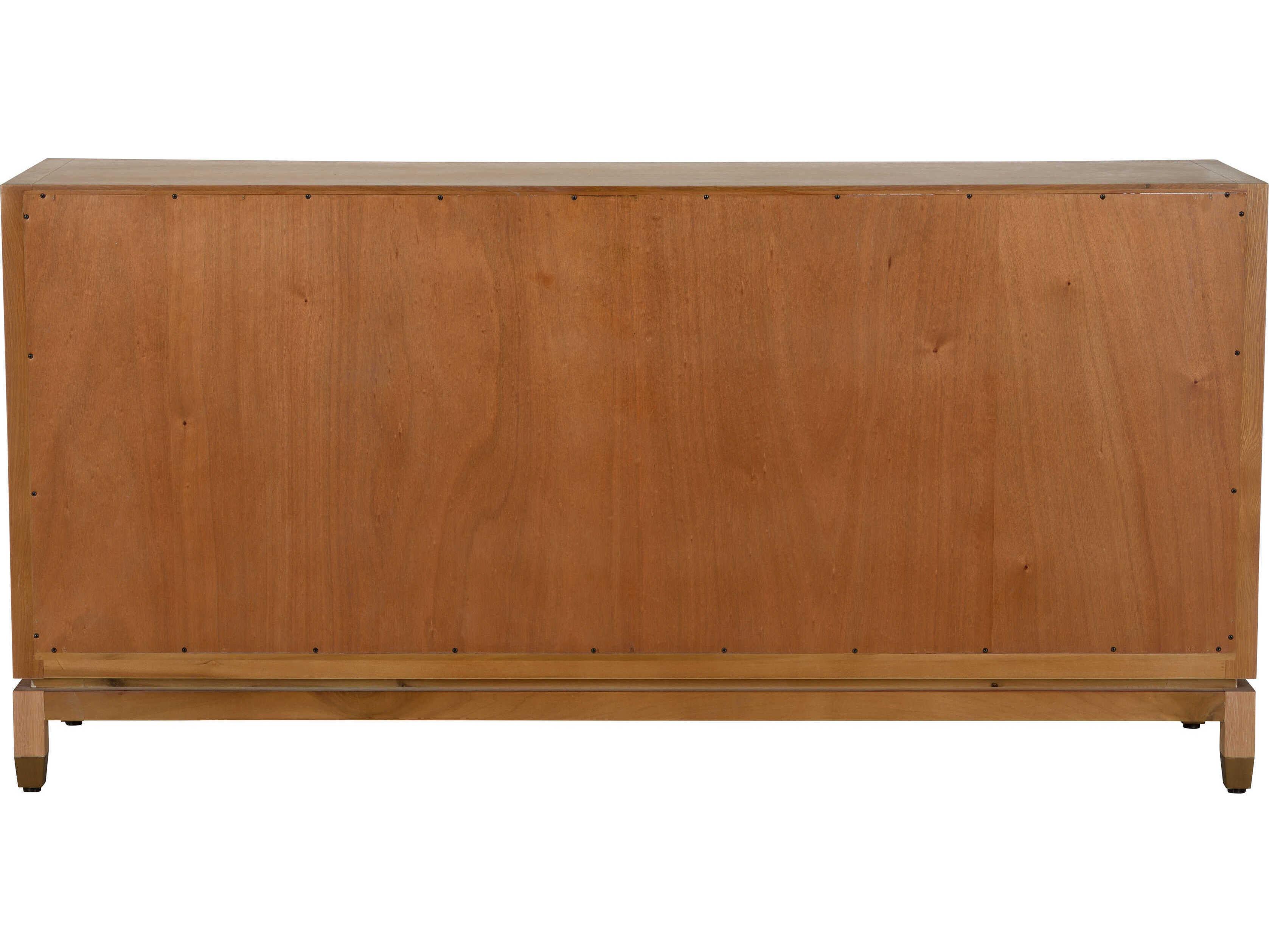 Chelsea House Jamie Merida Rectangular Wood Oak Coffee Bronze Brentwood Console Table