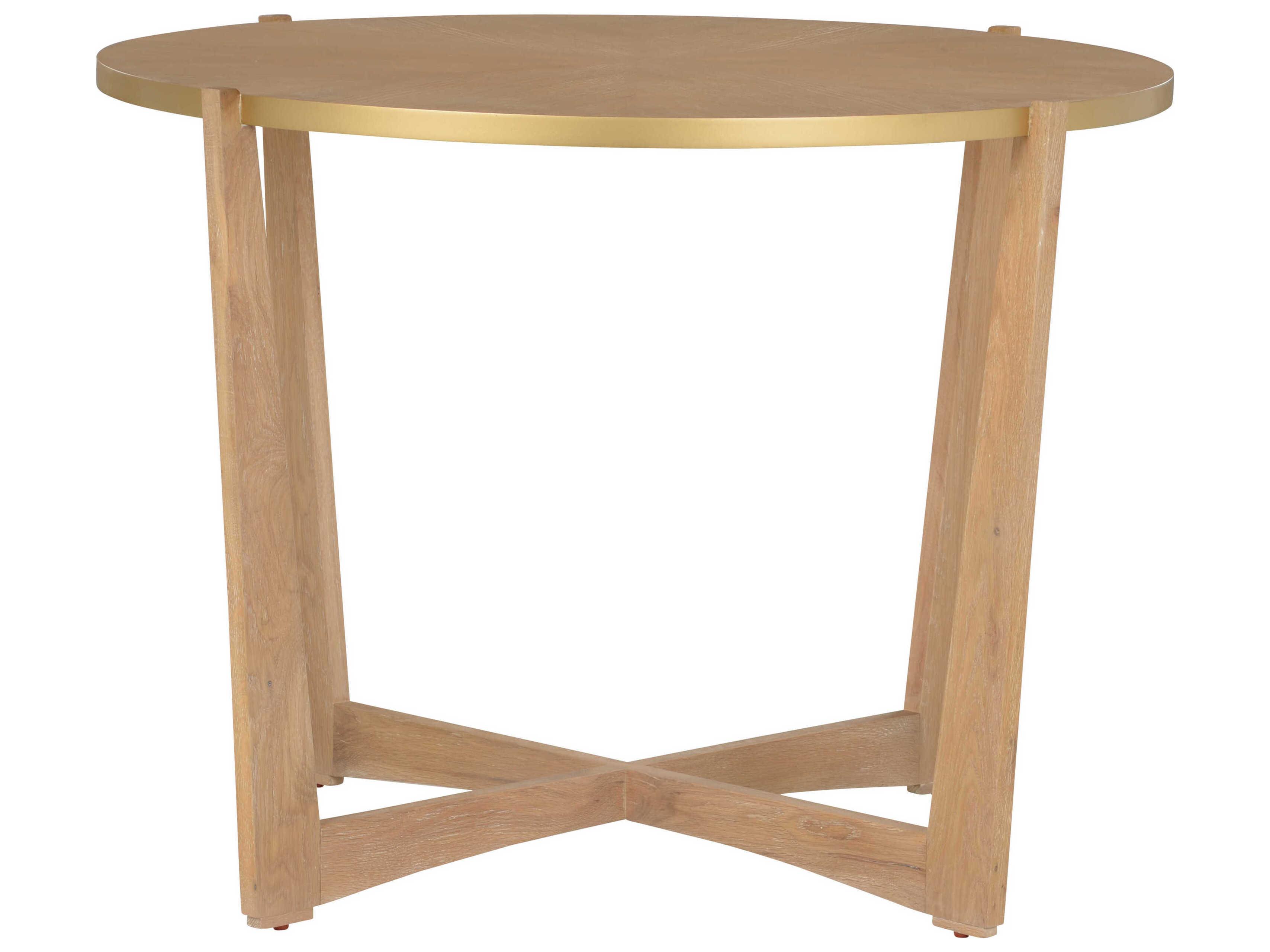 Chelsea House Jamie Merida Round Wood Cerused Oak Ardoise End Table