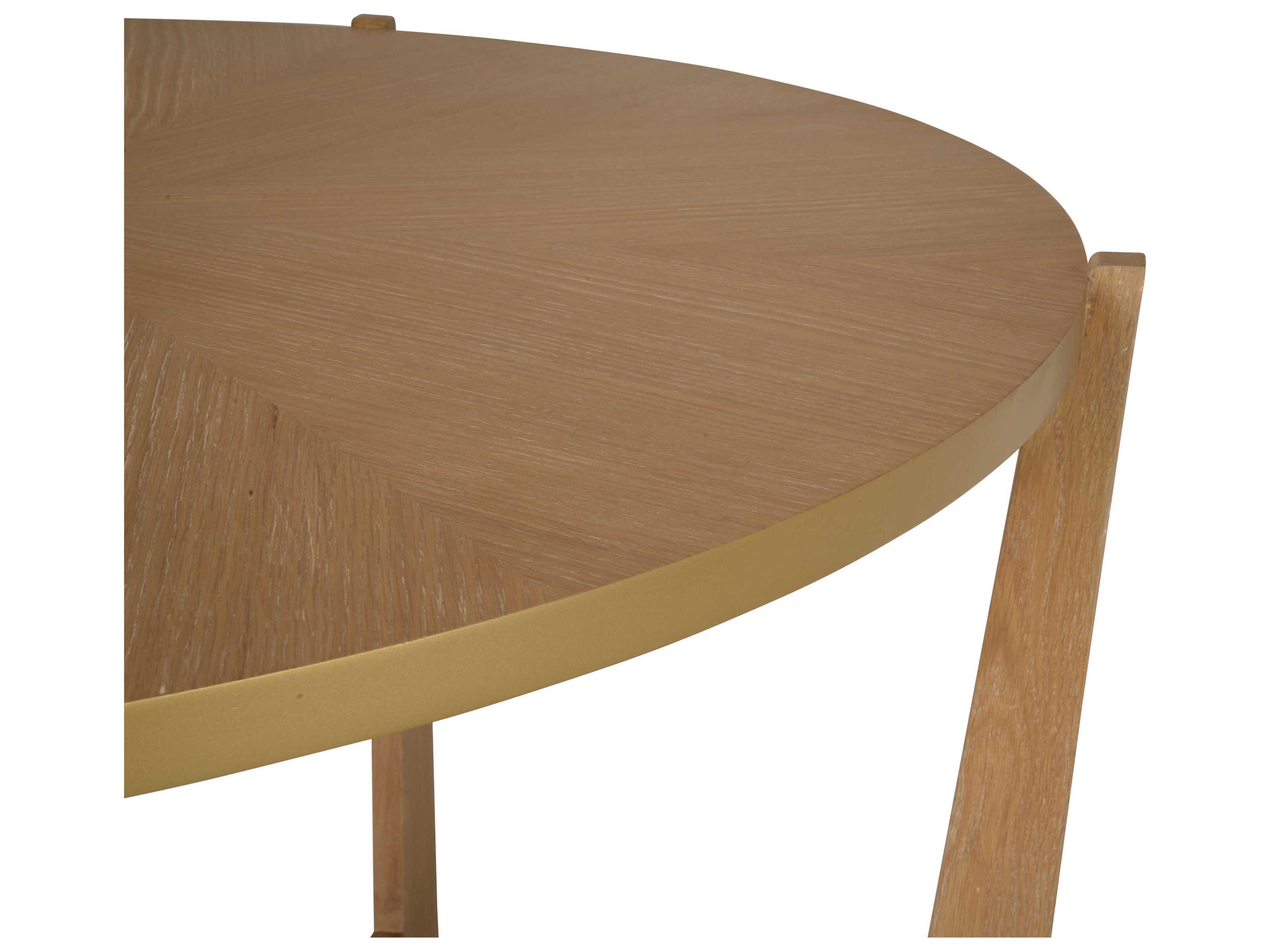 Chelsea House Jamie Merida Round Wood Cerused Oak Ardoise End Table