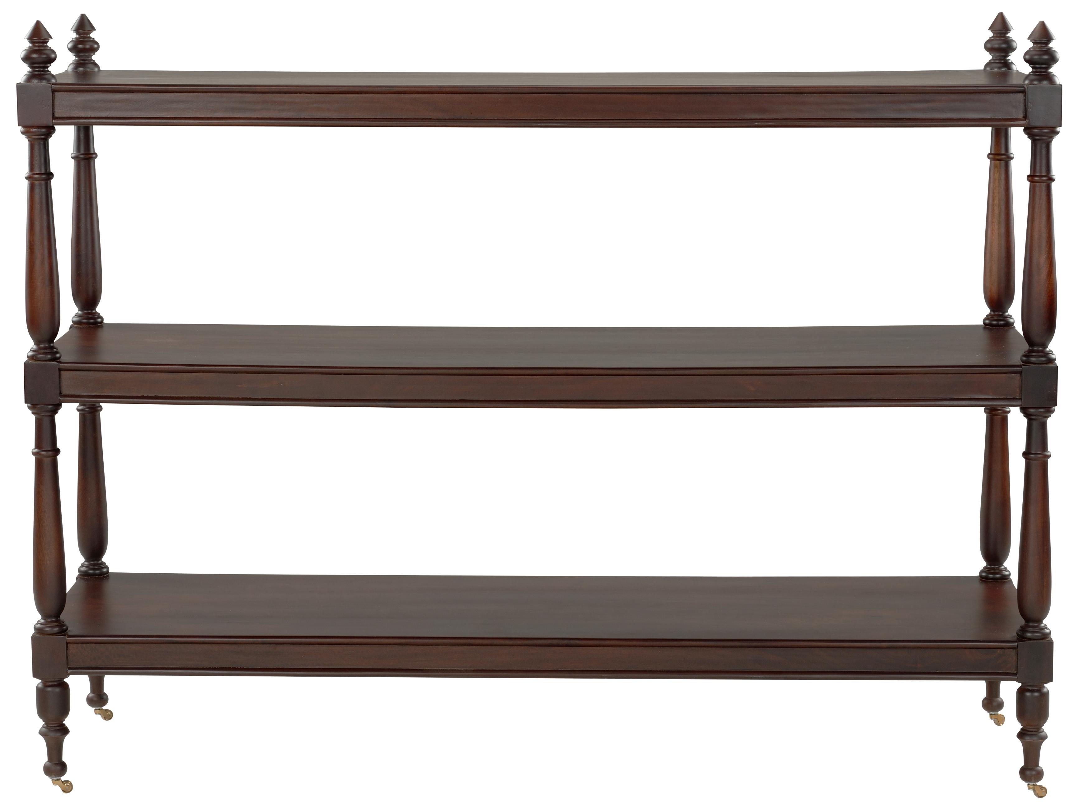 Chelsea House Bill Cain Wood Brown Mahogany Bar Cart