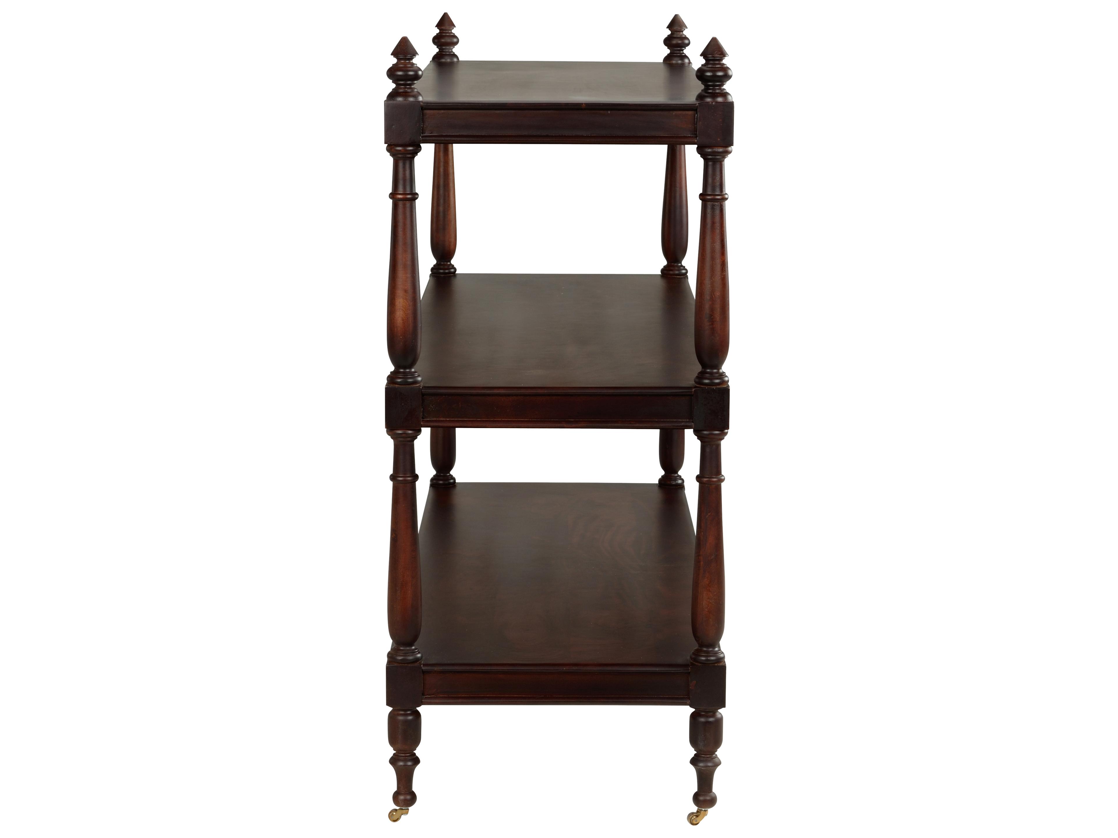 Chelsea House Bill Cain Wood Brown Mahogany Bar Cart