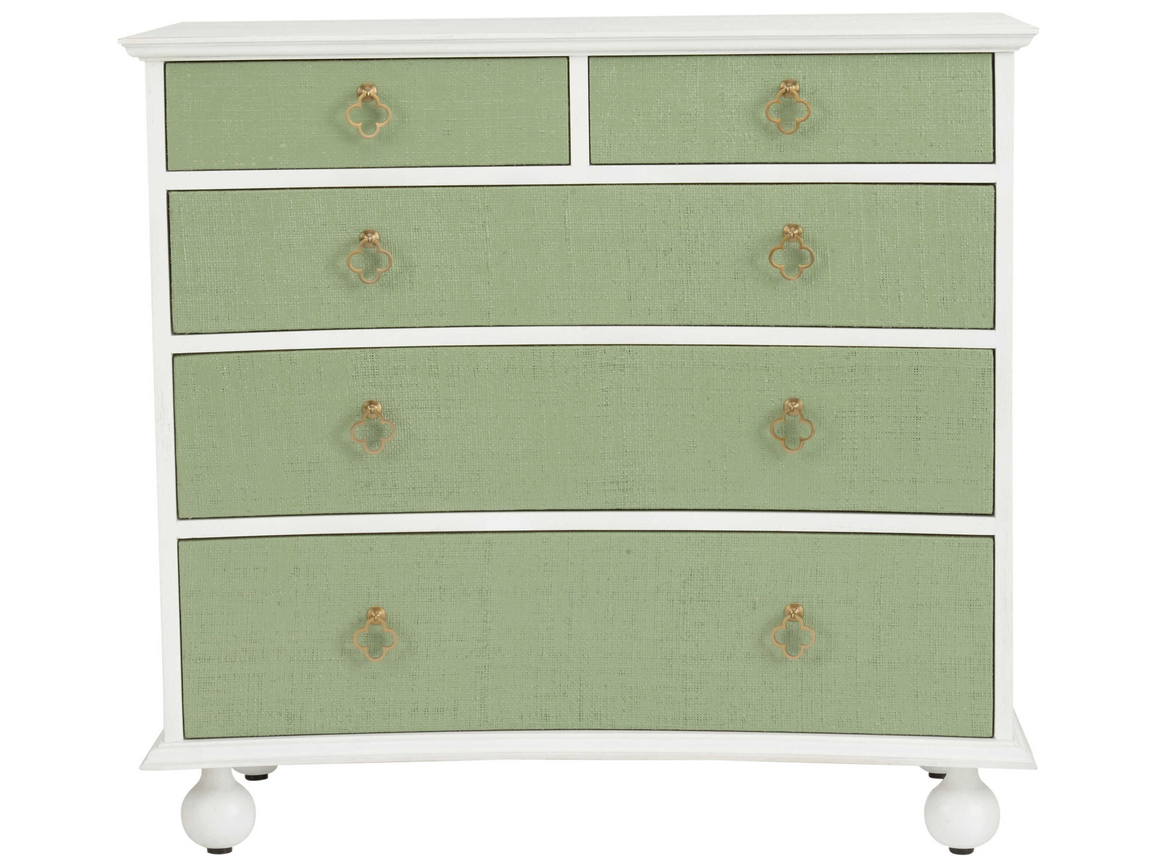 Chelsea House Bill Cain Maxwell White Green Accent Chest