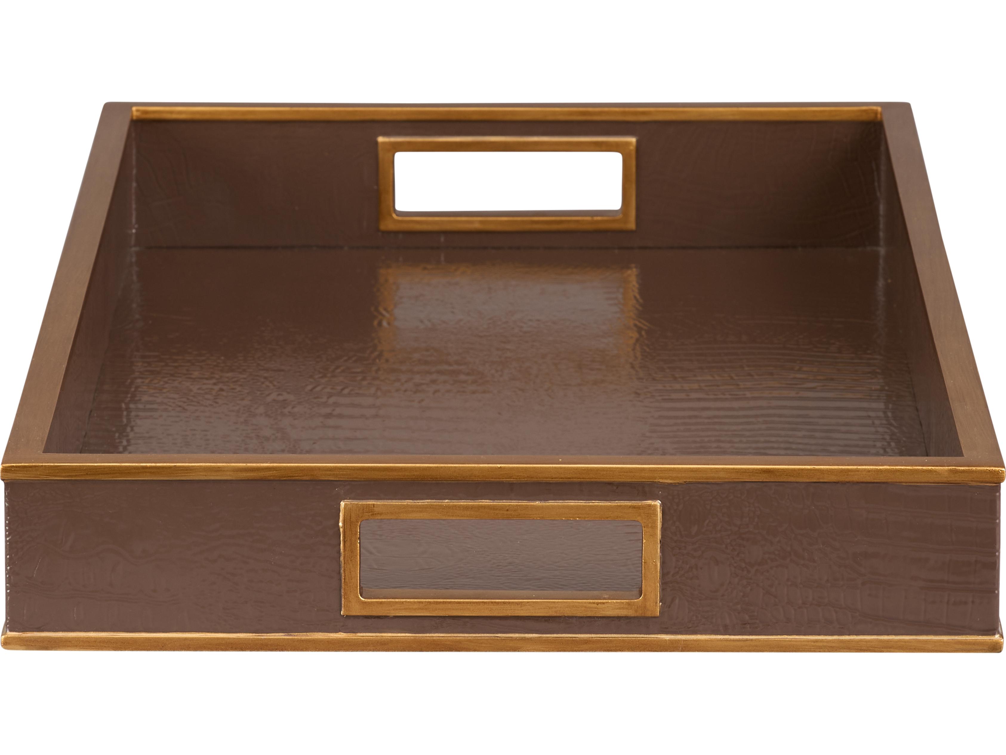 Chelsea House Shayla Copas Brown Serving Tray
