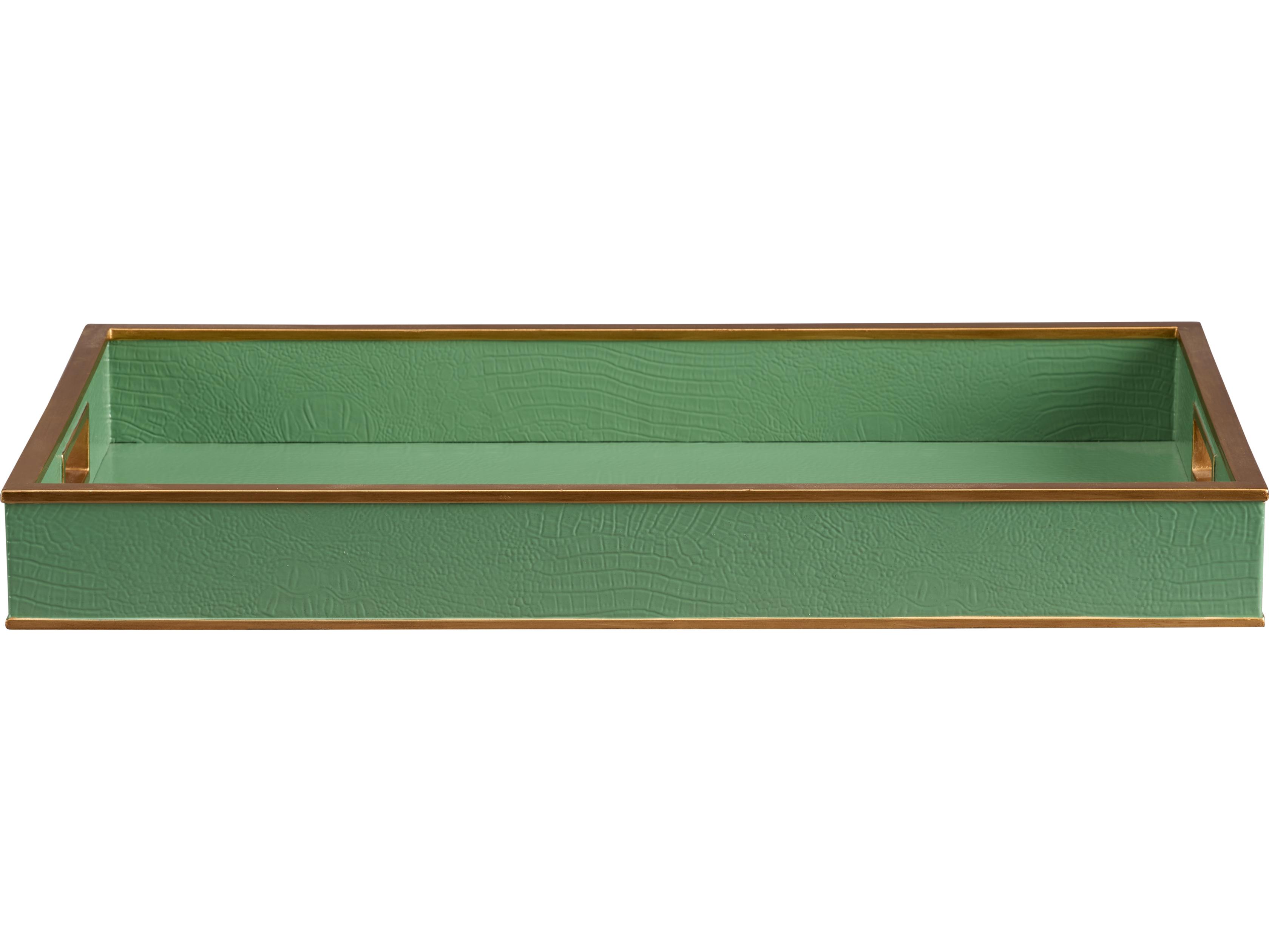 Chelsea House Green Croc Gold Serving Tray