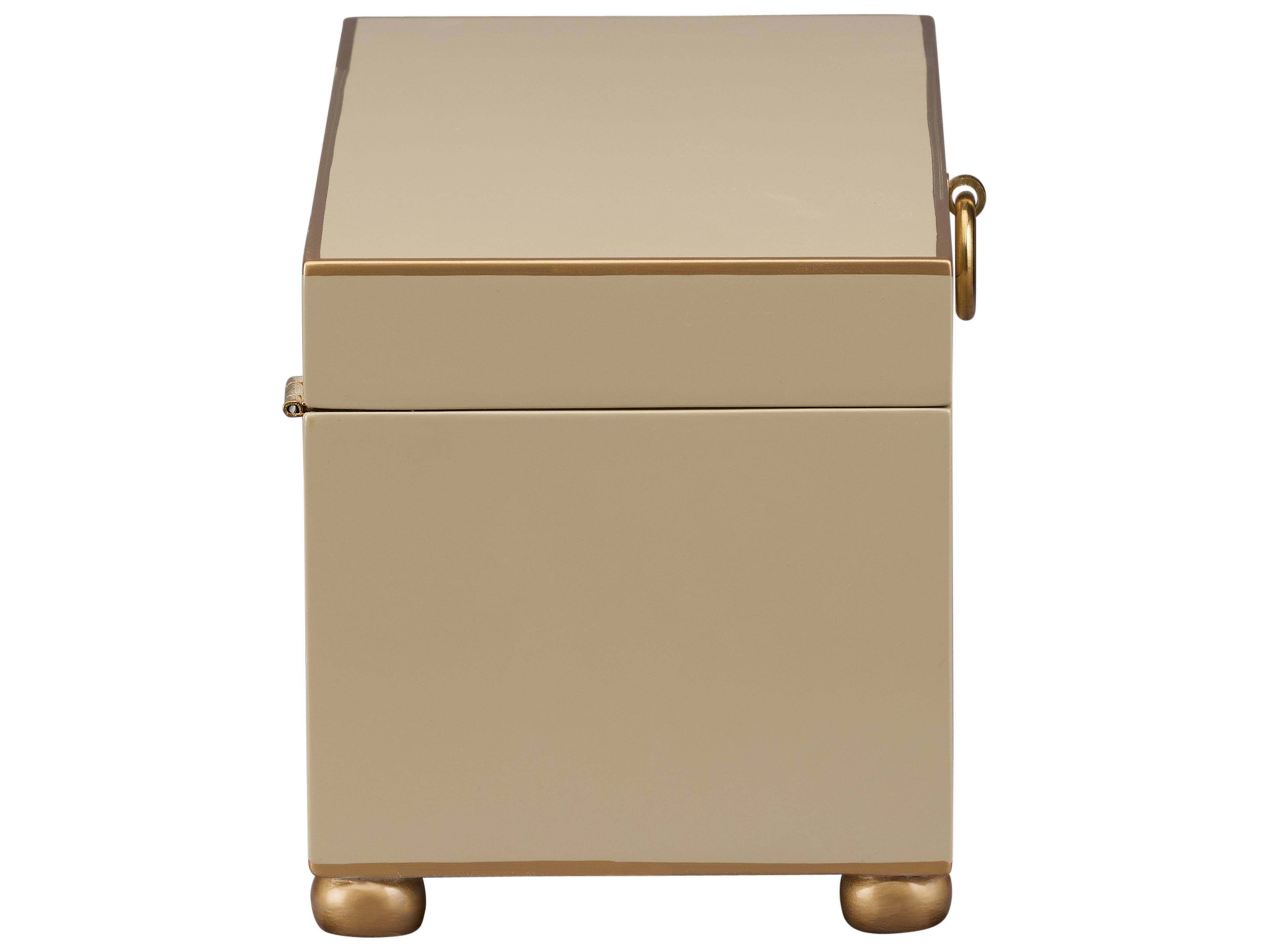 Chelsea House Shayla Copas Taupe Gold Storage Case