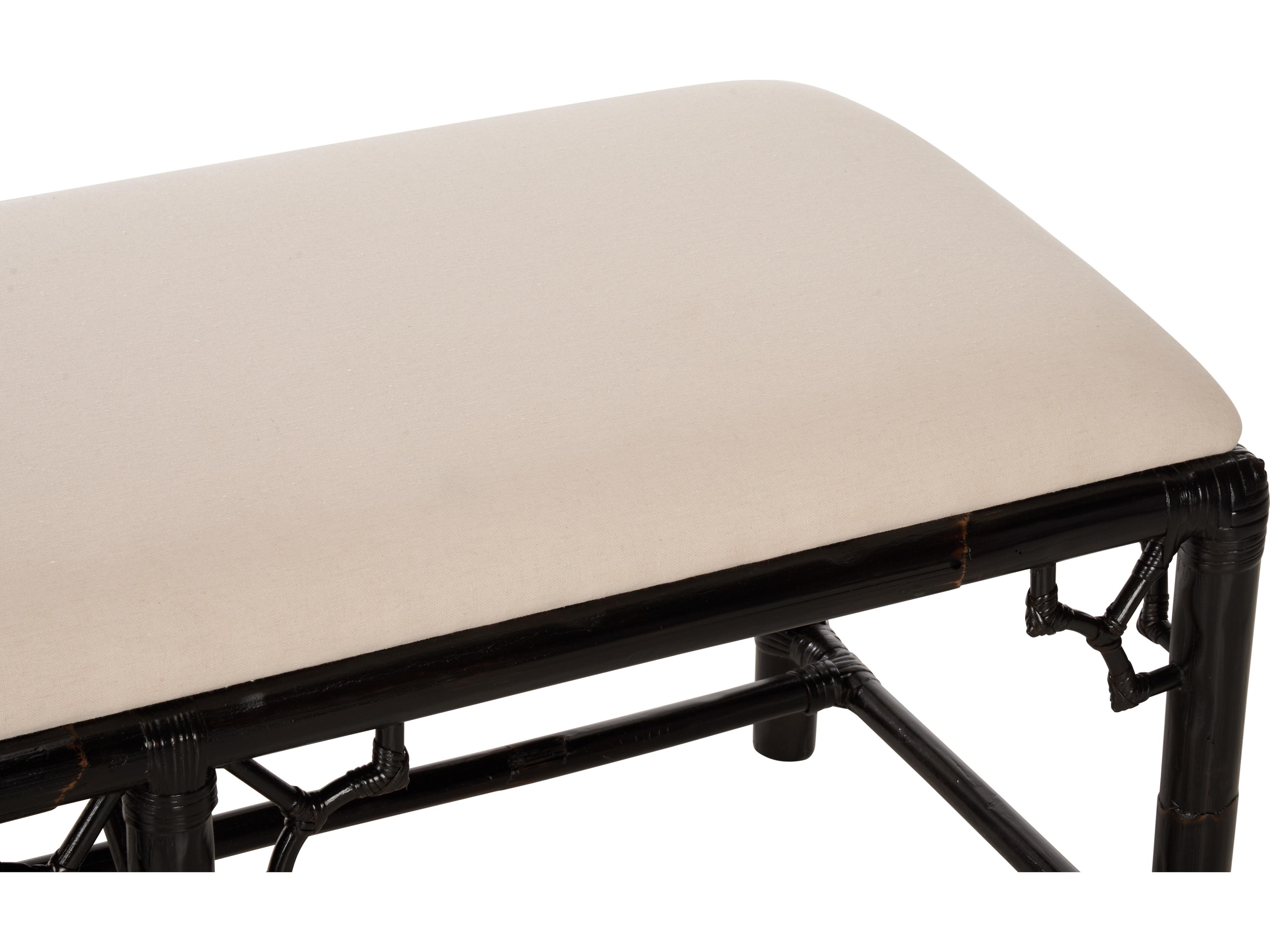 Chelsea House Cracked Pepper Natural Black Upholstered Accent Bench