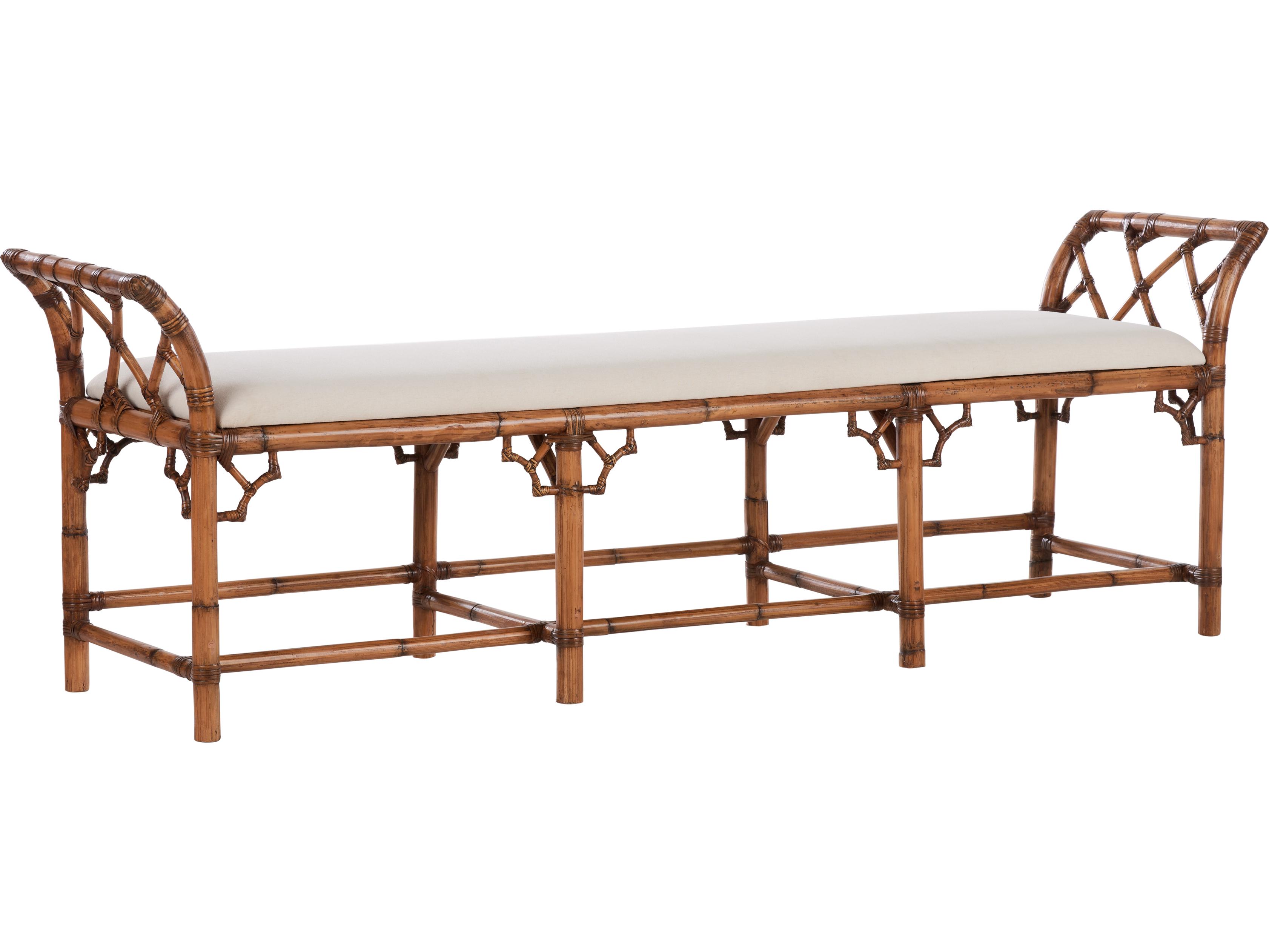 Chelsea House Brown Natural Upholstered Accent Bench