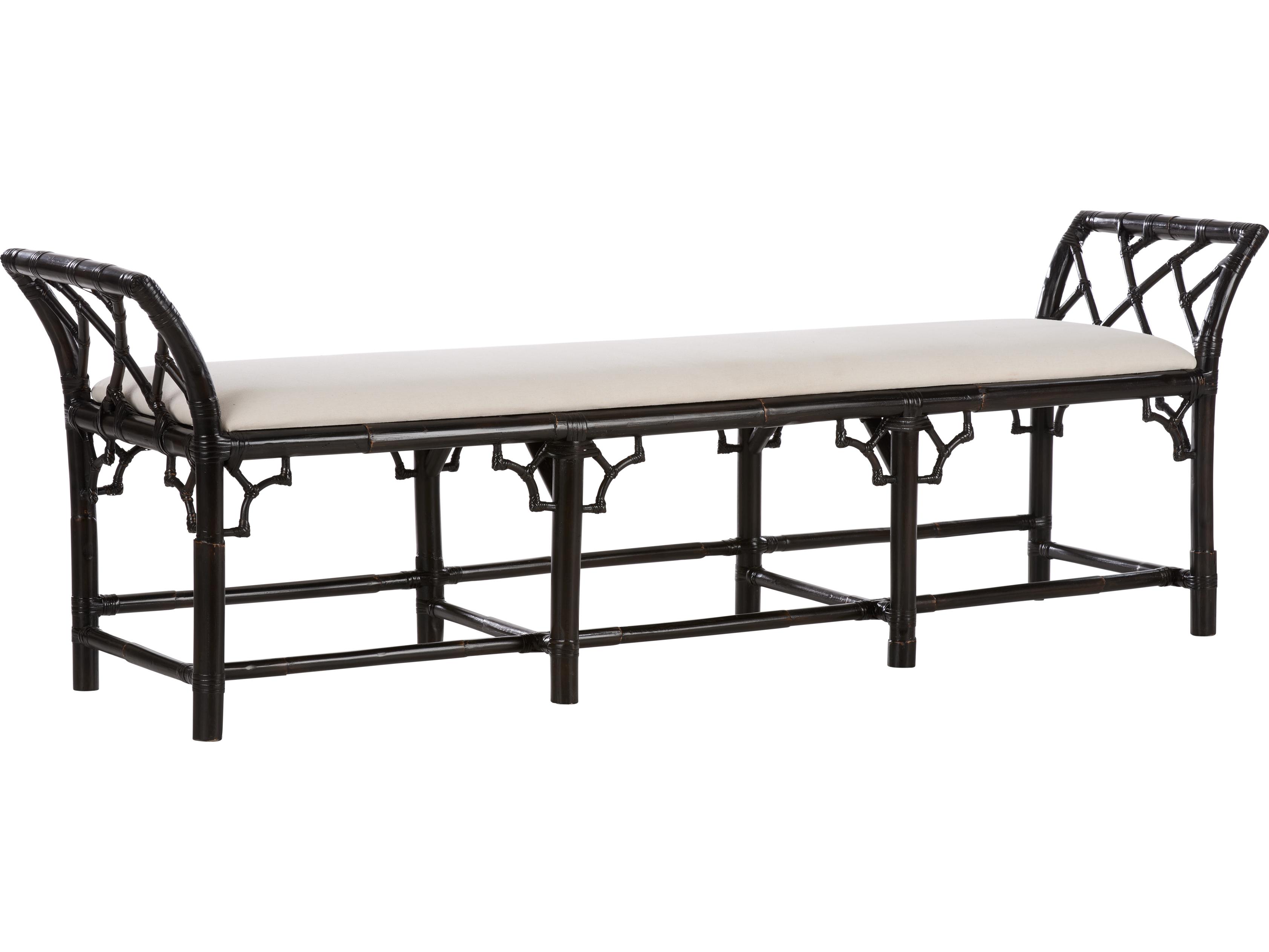 Chelsea House Cracked Pepper Natural Black Upholstered Accent Bench