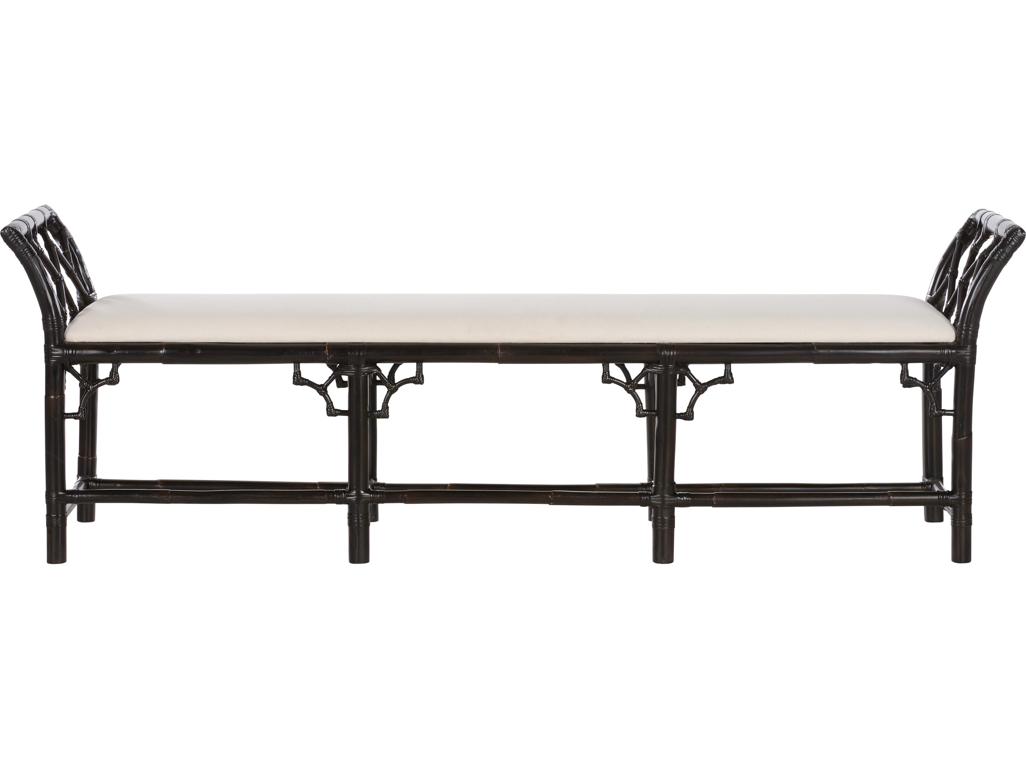 Chelsea House Cracked Pepper Natural Black Upholstered Accent Bench