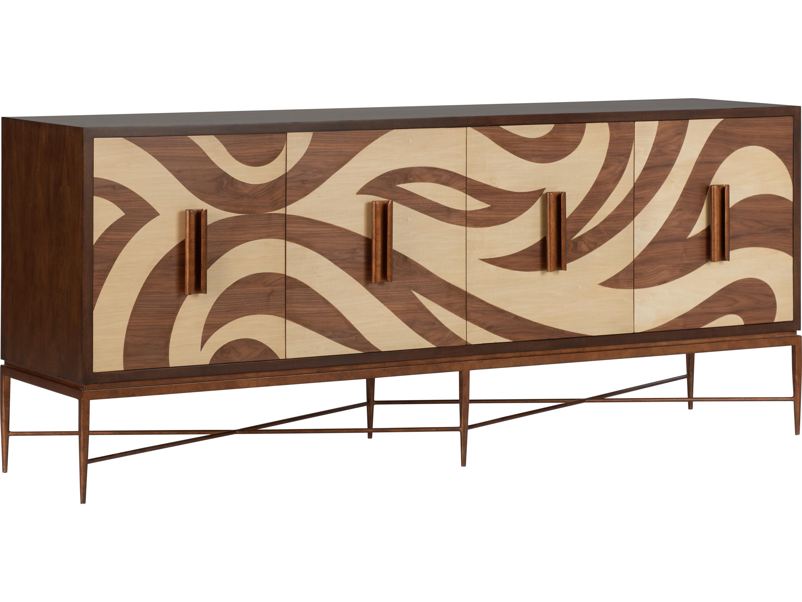 Chelsea House Jamie Merida 84" Natural Brown Bronze Sideboard