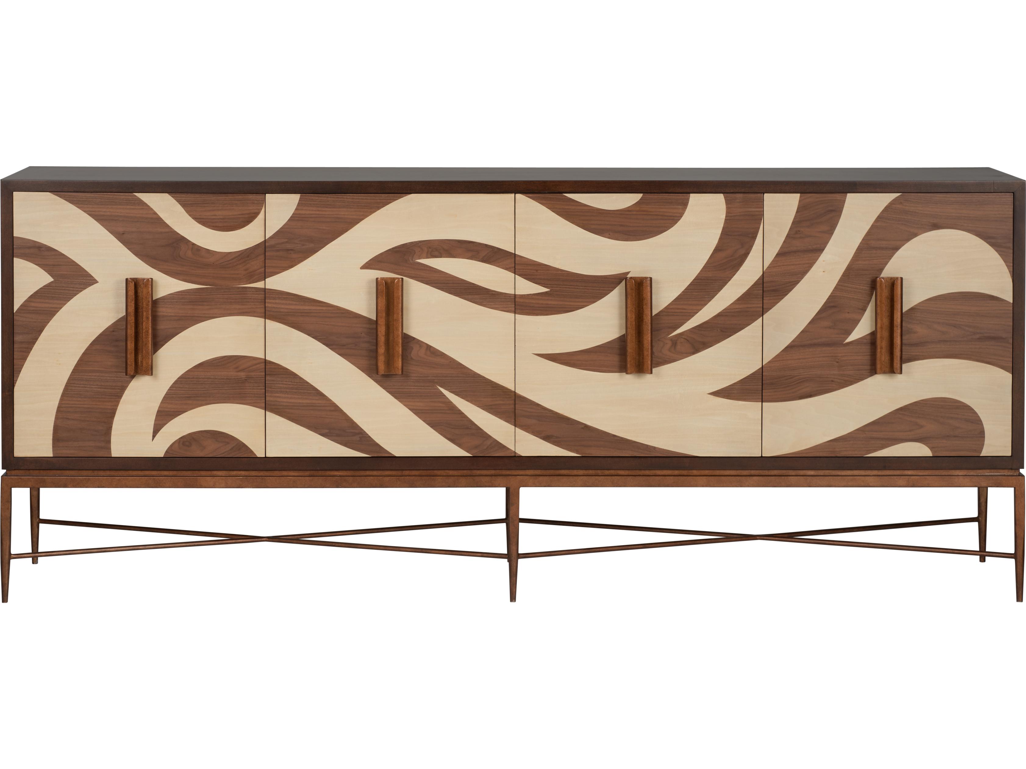 Chelsea House Jamie Merida 84" Natural Brown Bronze Sideboard
