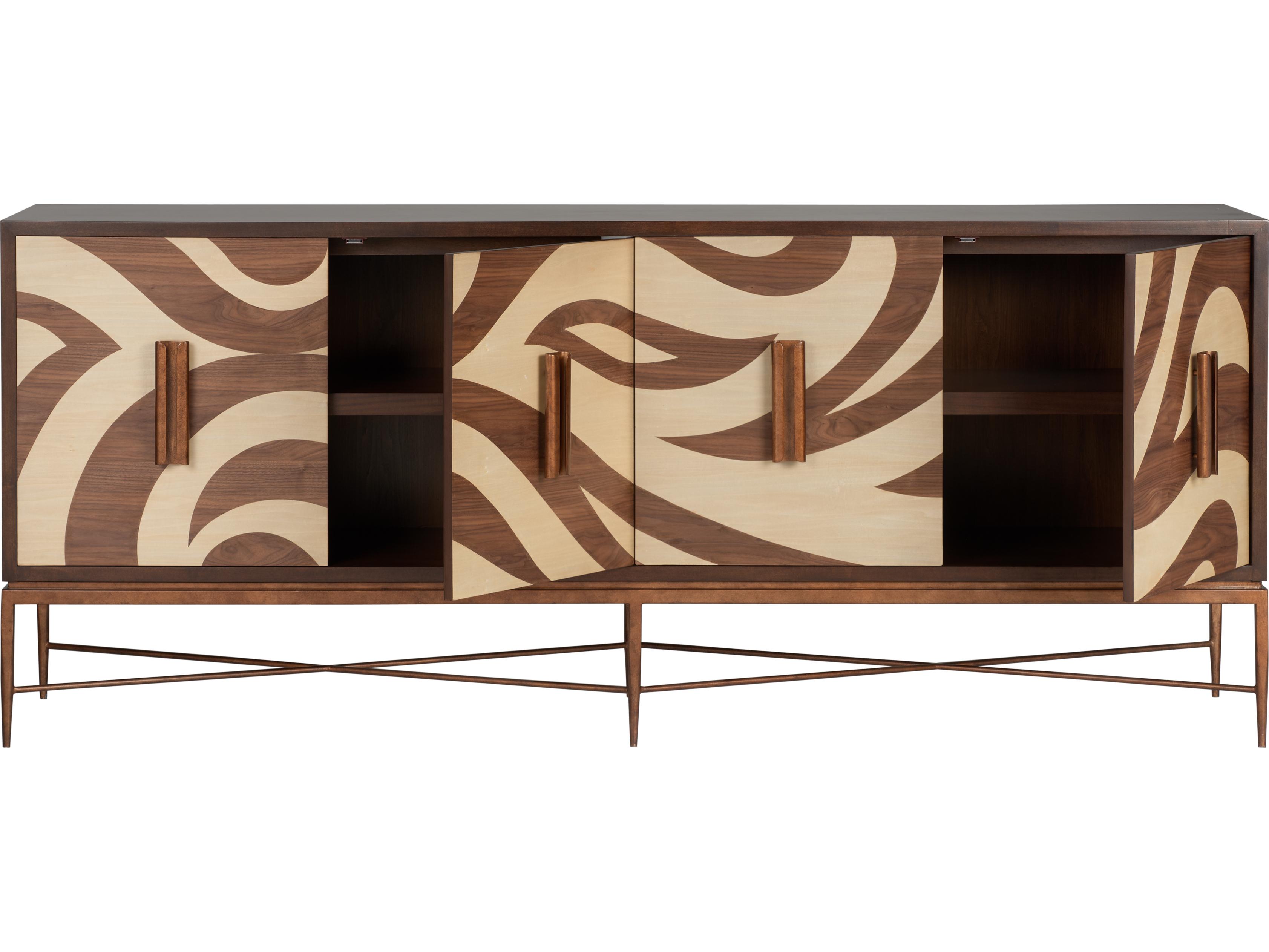 Chelsea House Jamie Merida 84" Natural Brown Bronze Sideboard