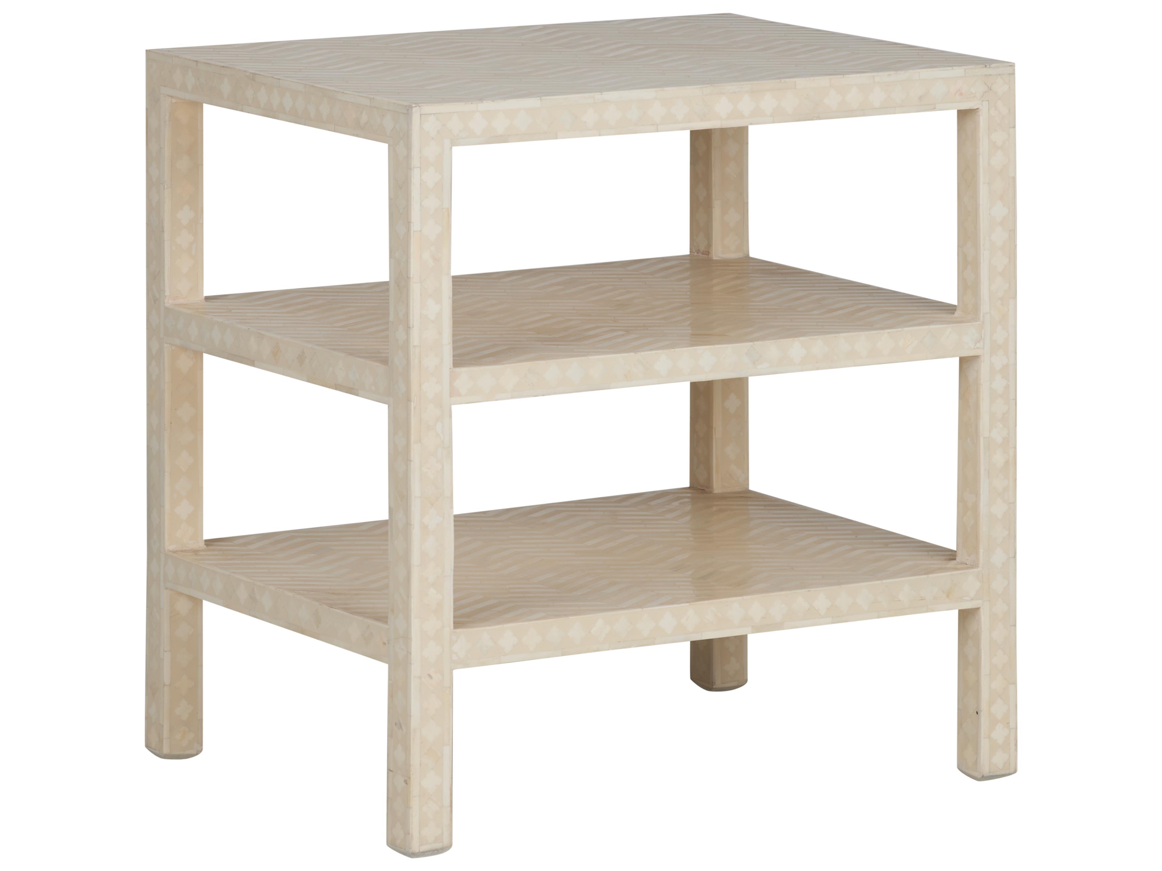 Chelsea House Rectangular Wood Natural White End Table