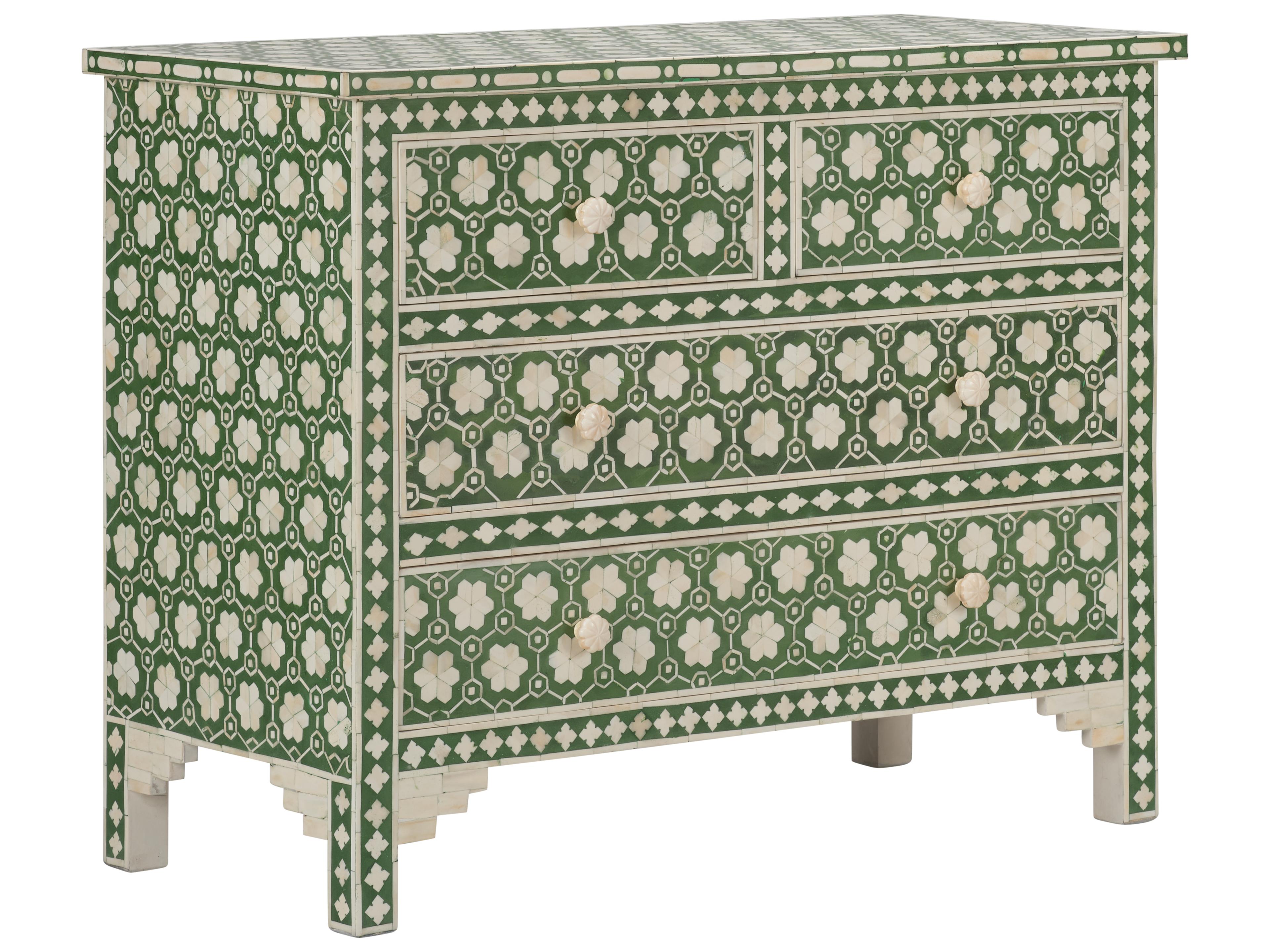 Chelsea House Mark Ross Green White Accent Chest