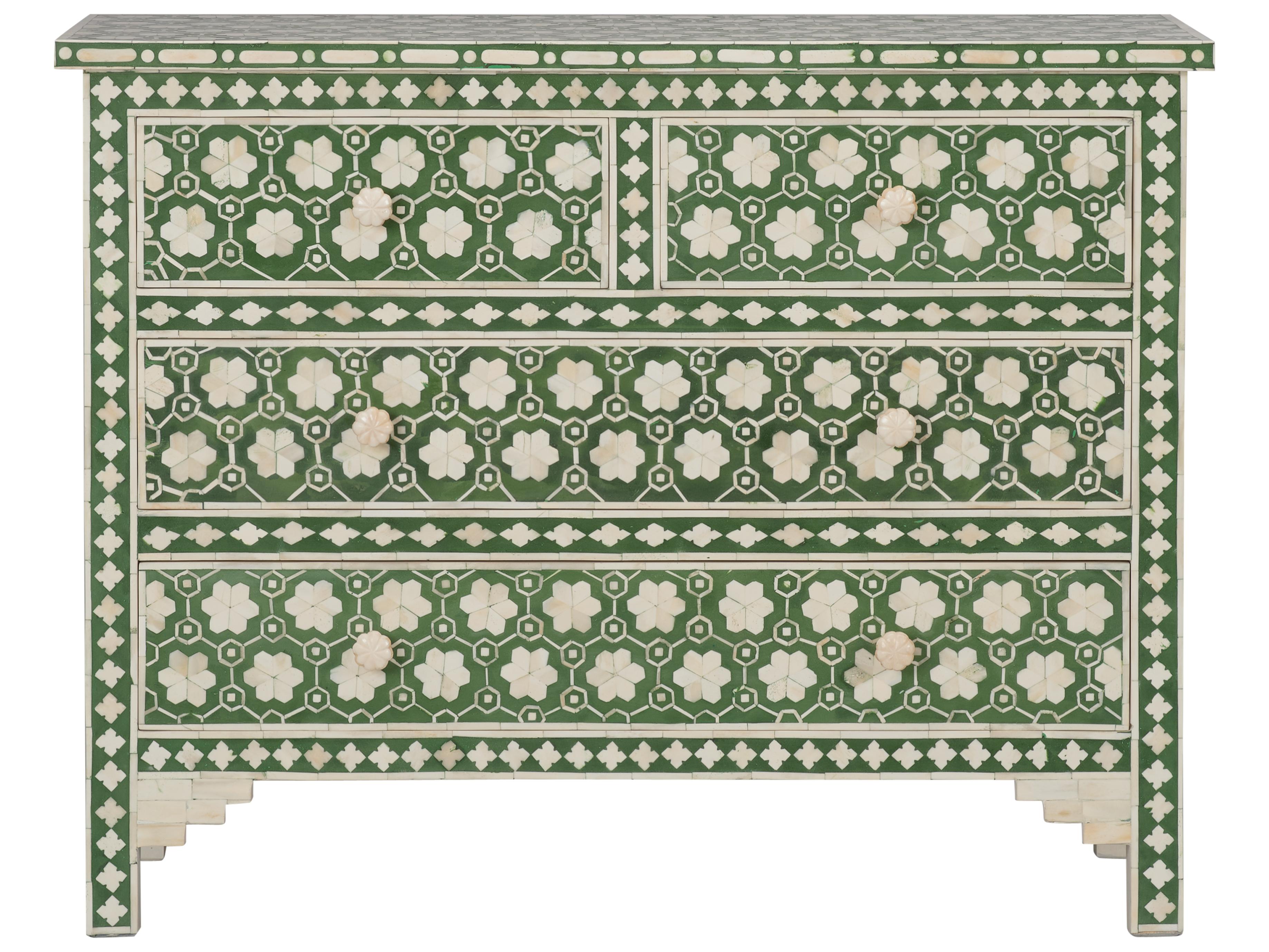 Chelsea House Mark Ross Green White Accent Chest