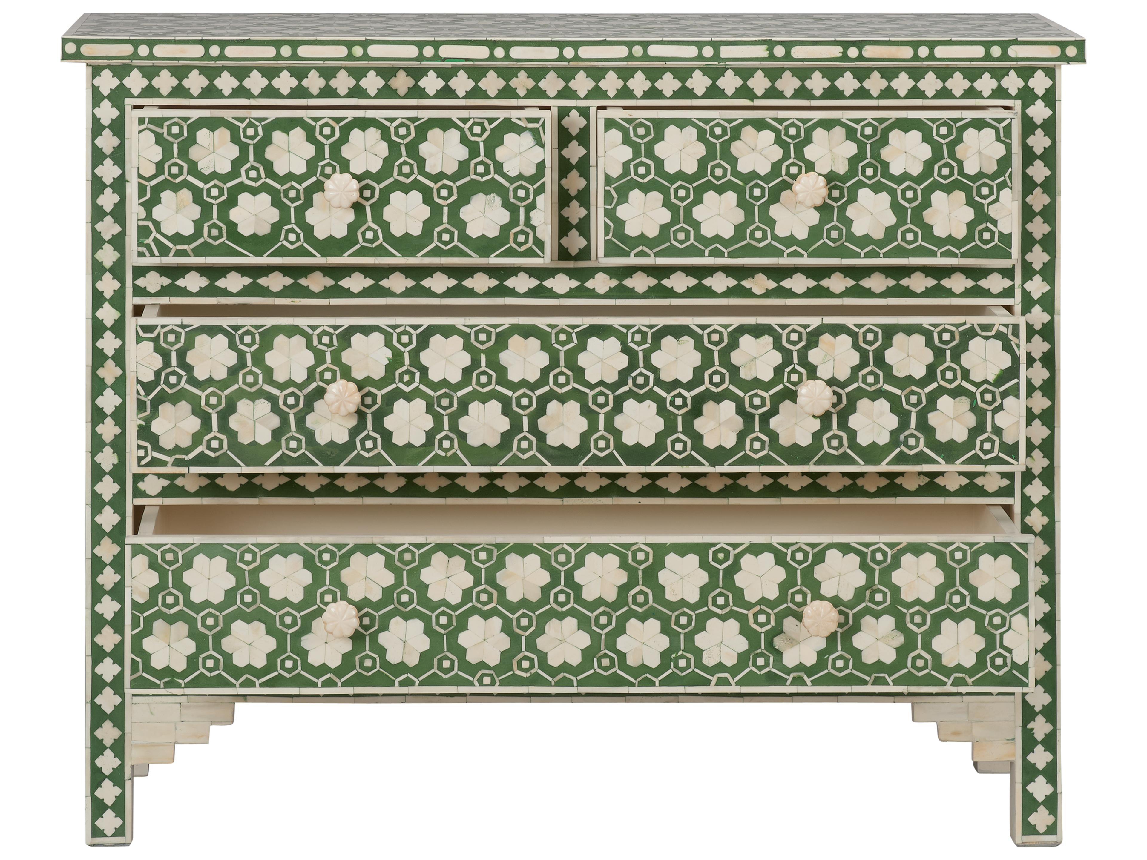 Chelsea House Mark Ross Green White Accent Chest