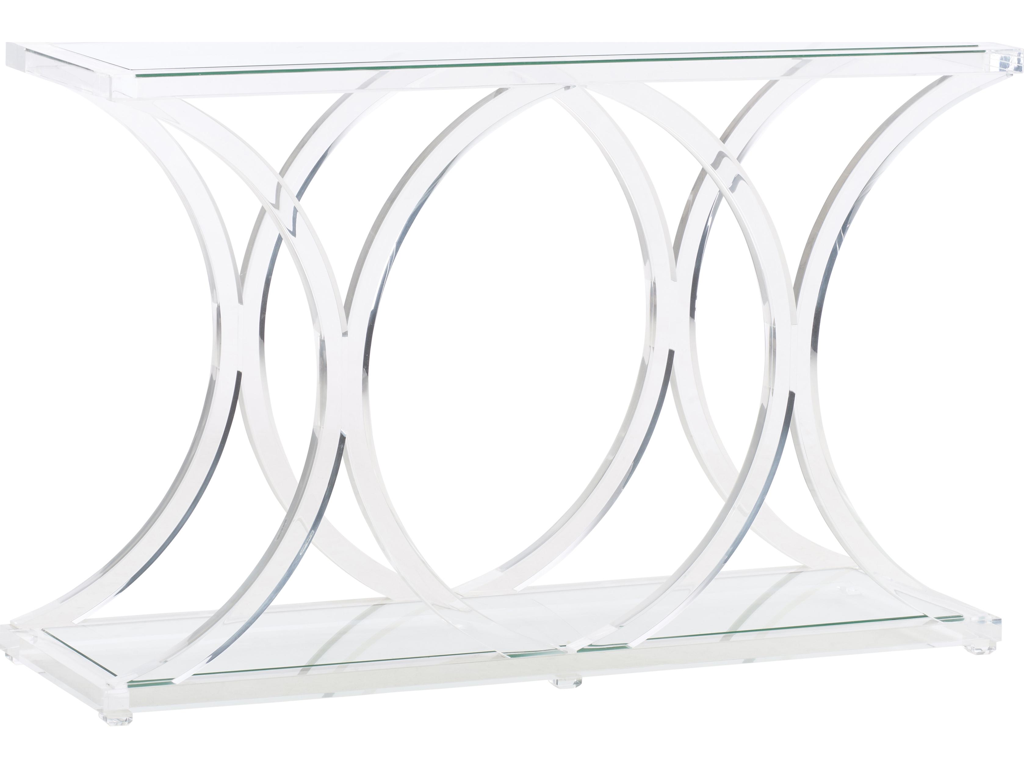 Chelsea House Shayla Copas Rectangular Glass Clear Console Table