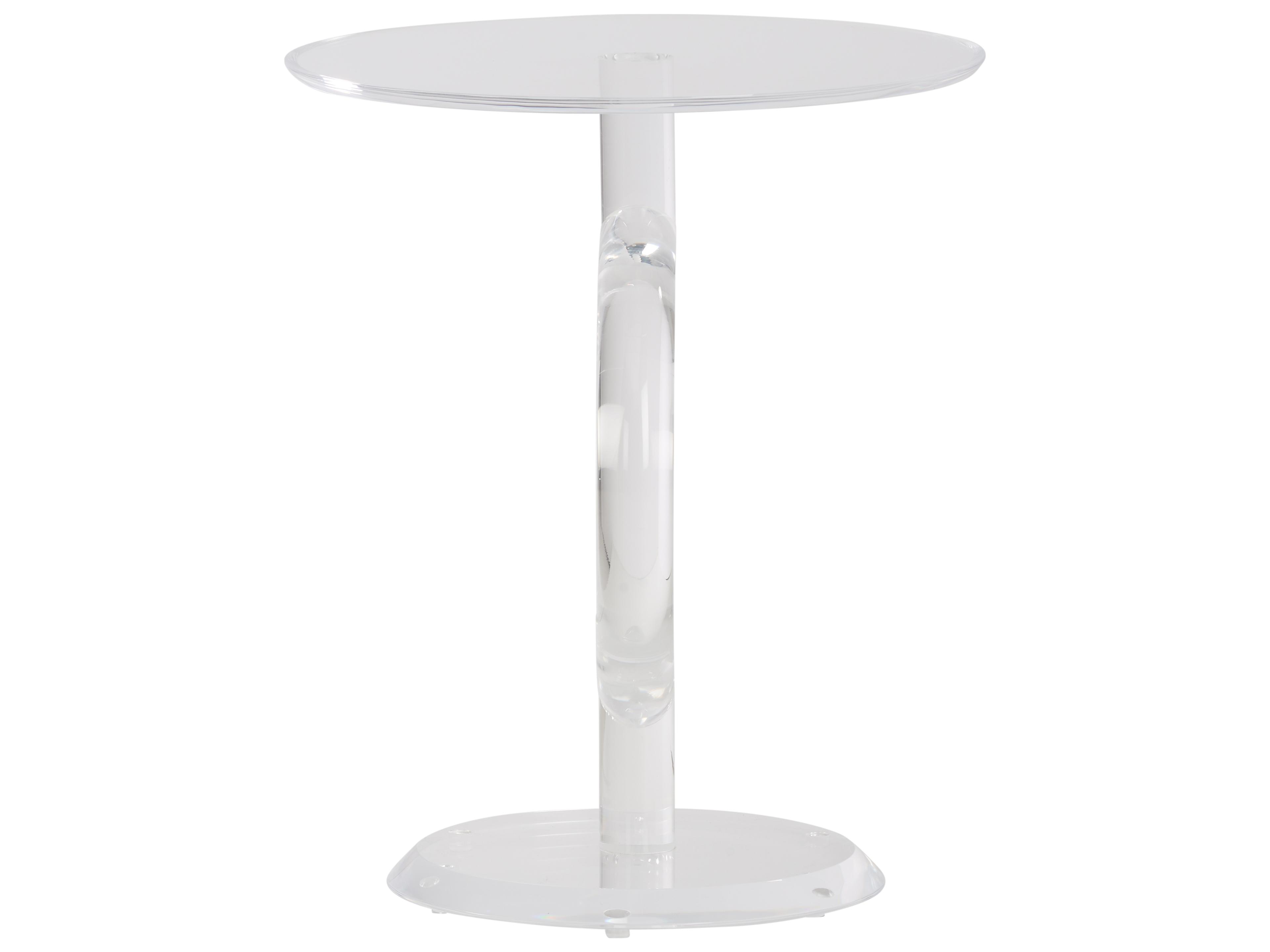 Chelsea House Shayla Copas Round Acrylic Clear End Table