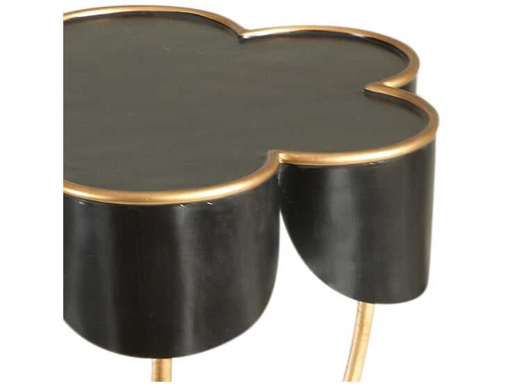 Chelsea House Seville Metal Black With Accent Gold End Table