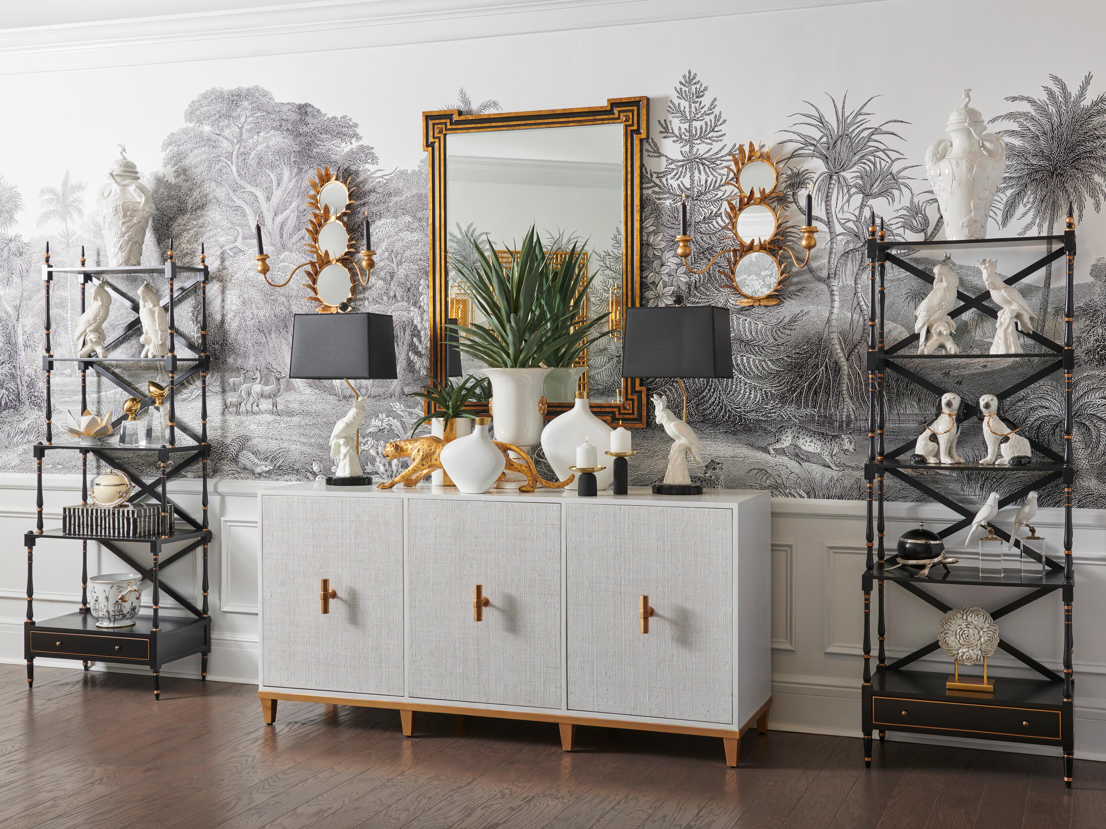 Chelsea House Black Gold Bookcase