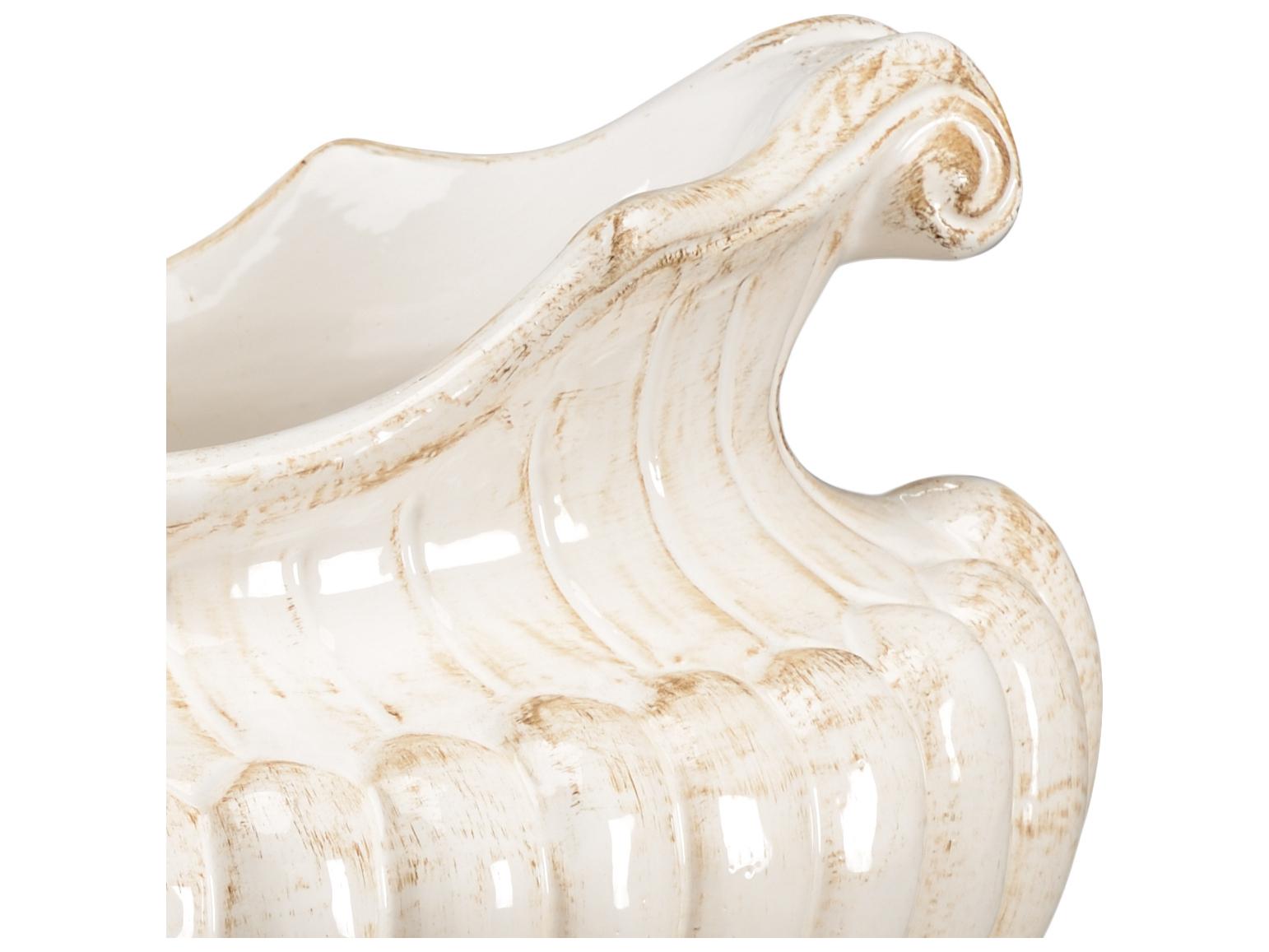 Chelsea House Antique White Oval Pot