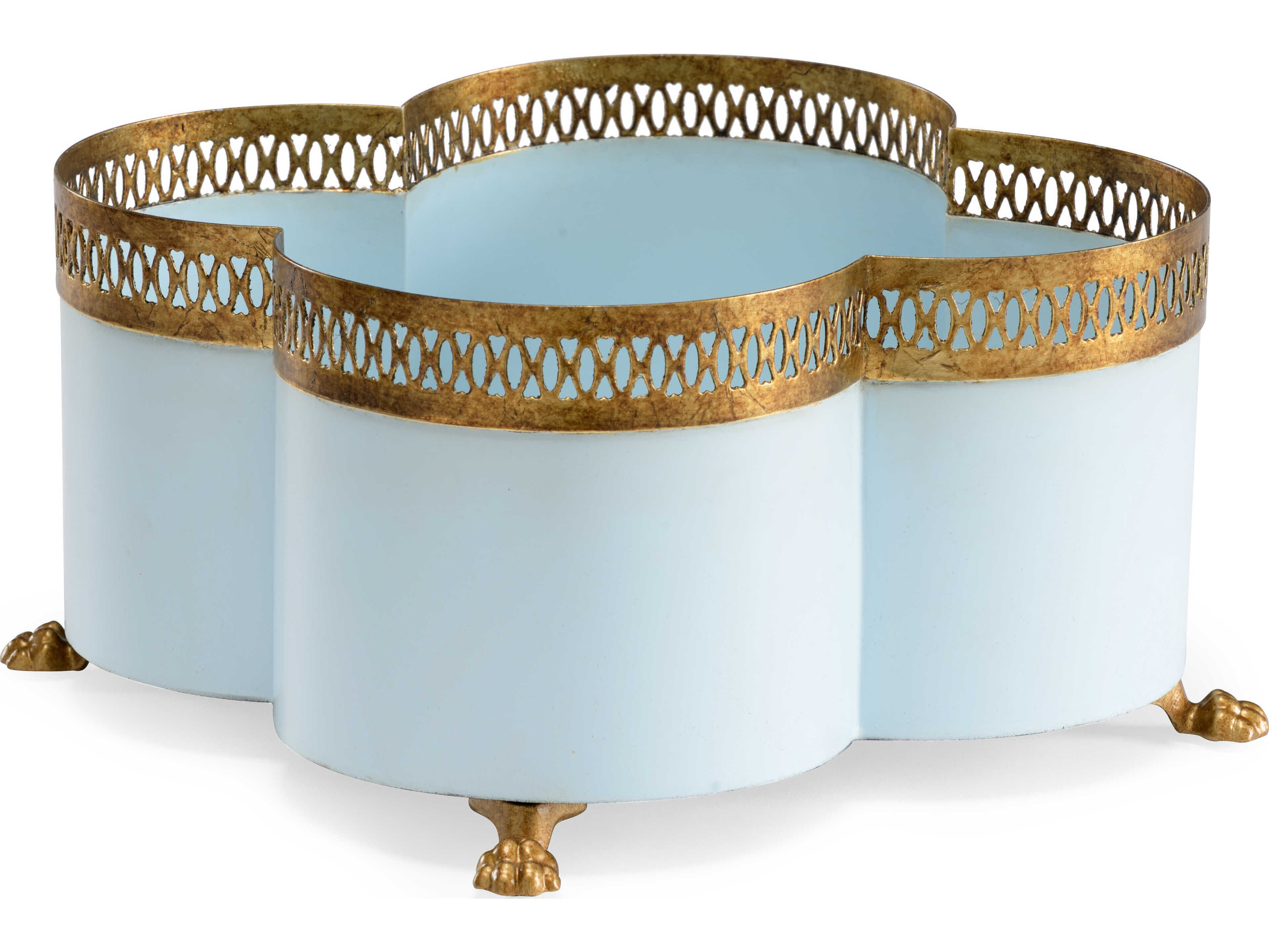 Chelsea House Lisa Kahn Tracery Cachepot - Lagoon