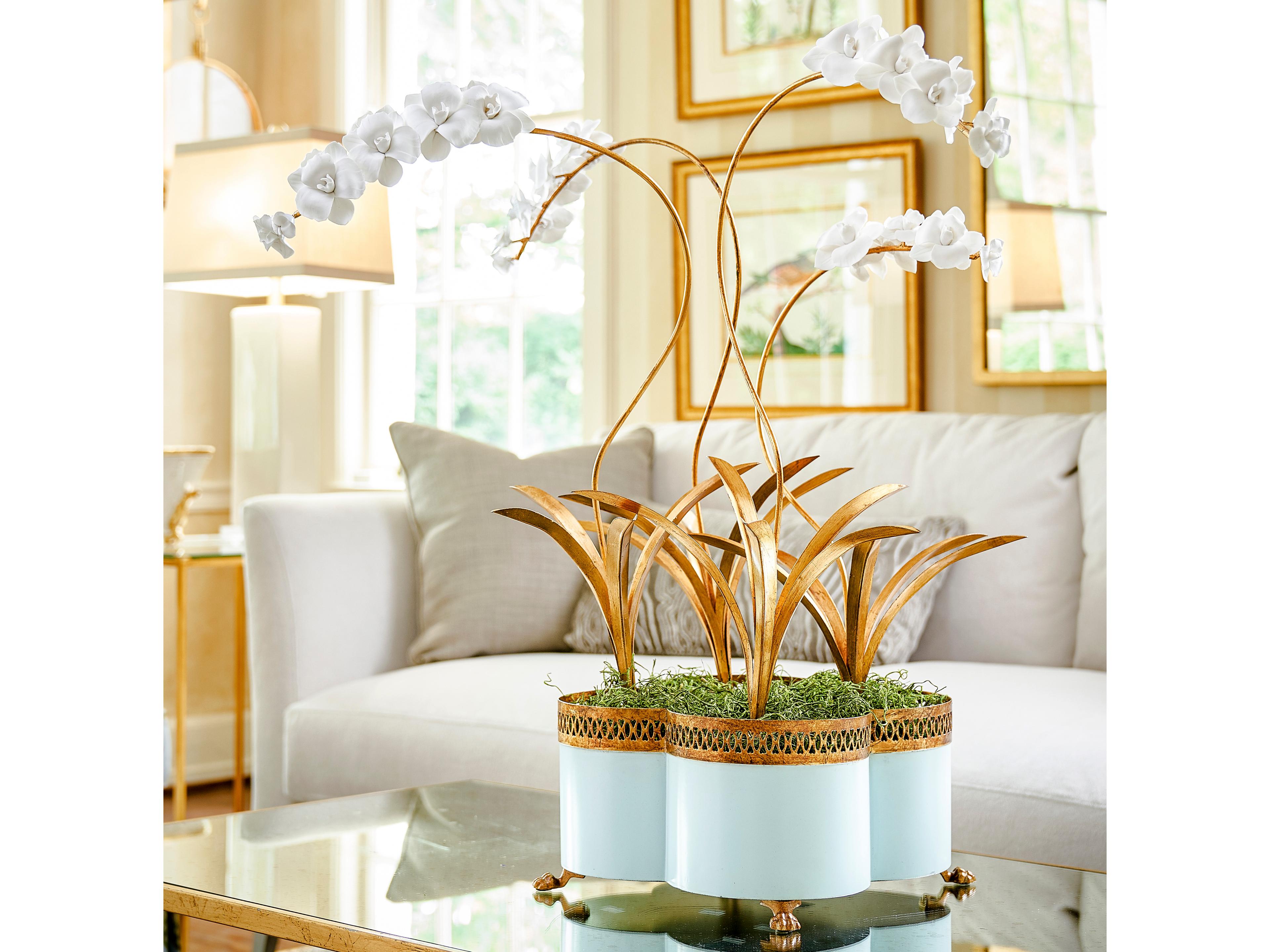 Chelsea House Lisa Kahn Tracery Cachepot - Lagoon