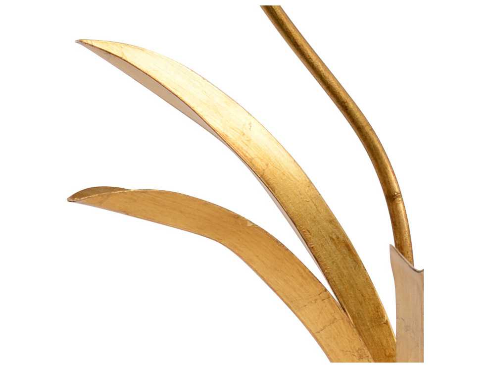 Chelsea House Orchid Antique Gold Leaf Stem