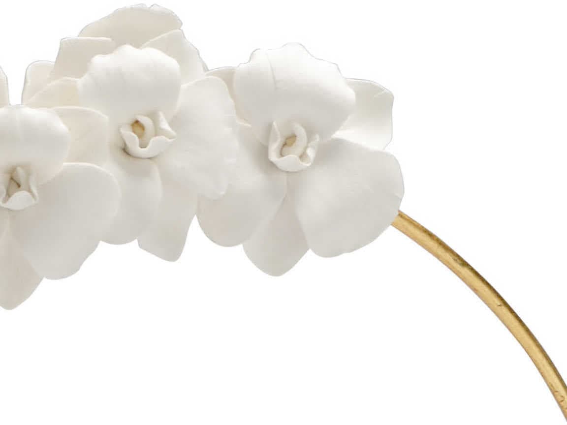 Chelsea House Antique Gold / White Glaze 28" High Sculpture