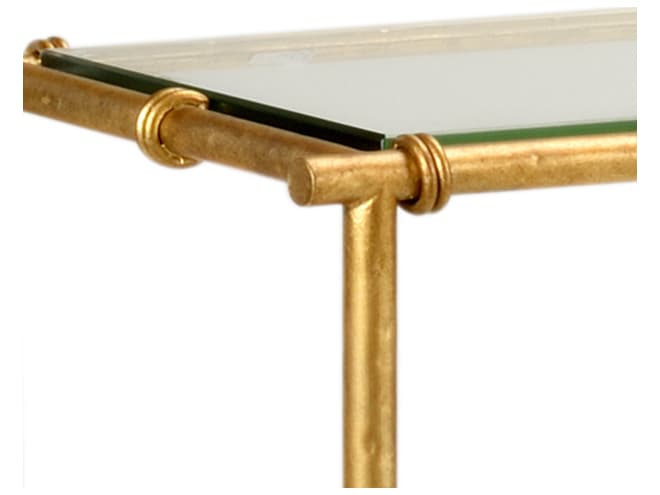 Chelsea House Claire Bell Lauren Rectangular Glass Gold Console