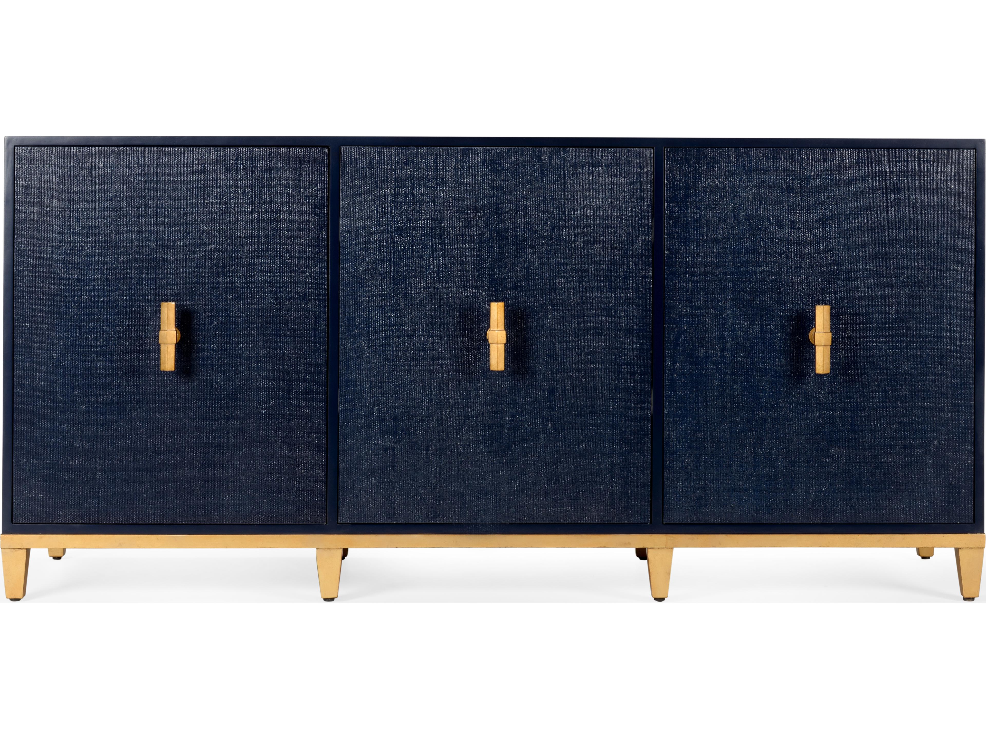 Chelsea House Claire Bell Avery Rectangular Wood Blue Console - Navy