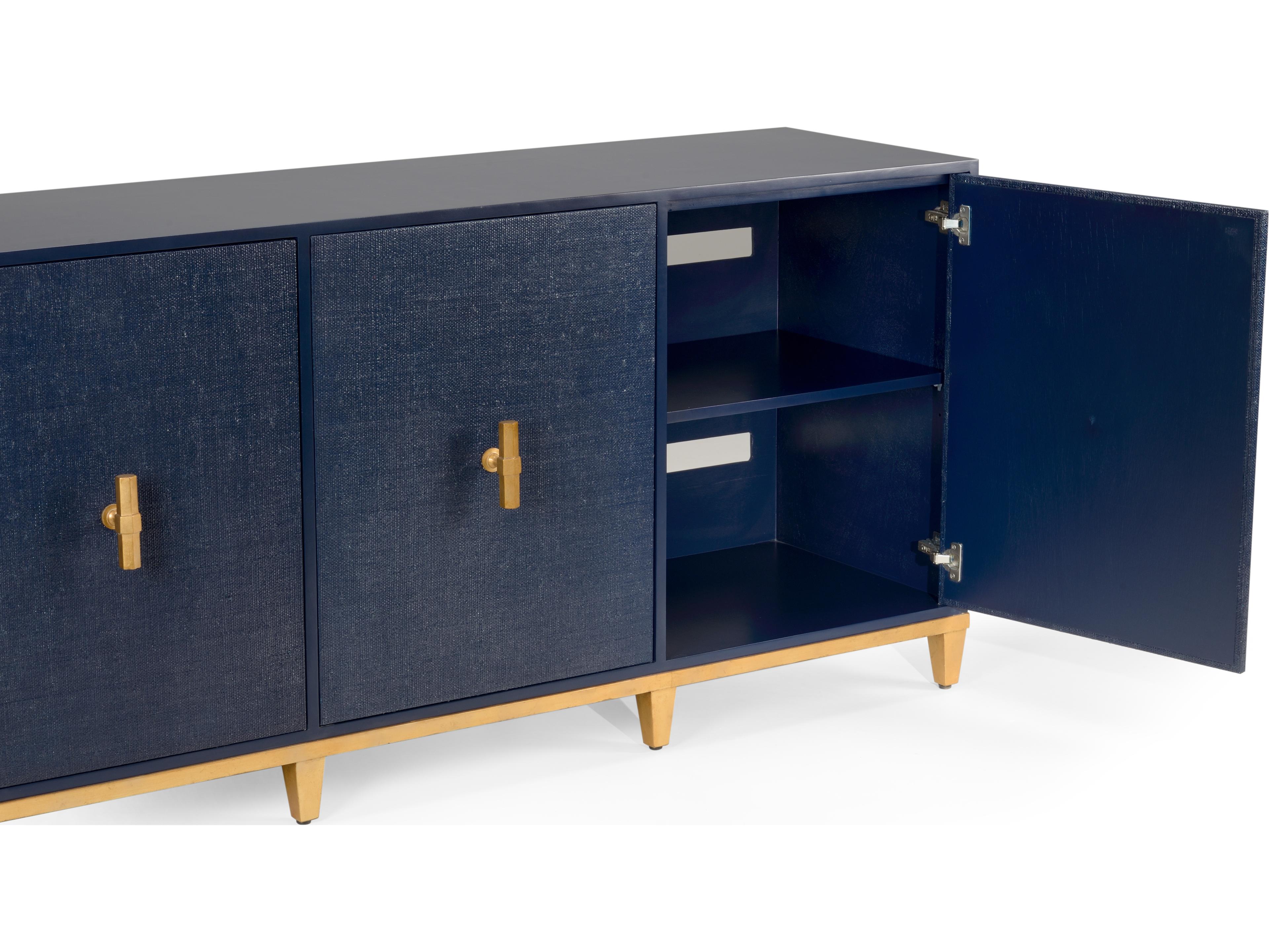 Chelsea House Claire Bell Avery Rectangular Wood Blue Console - Navy