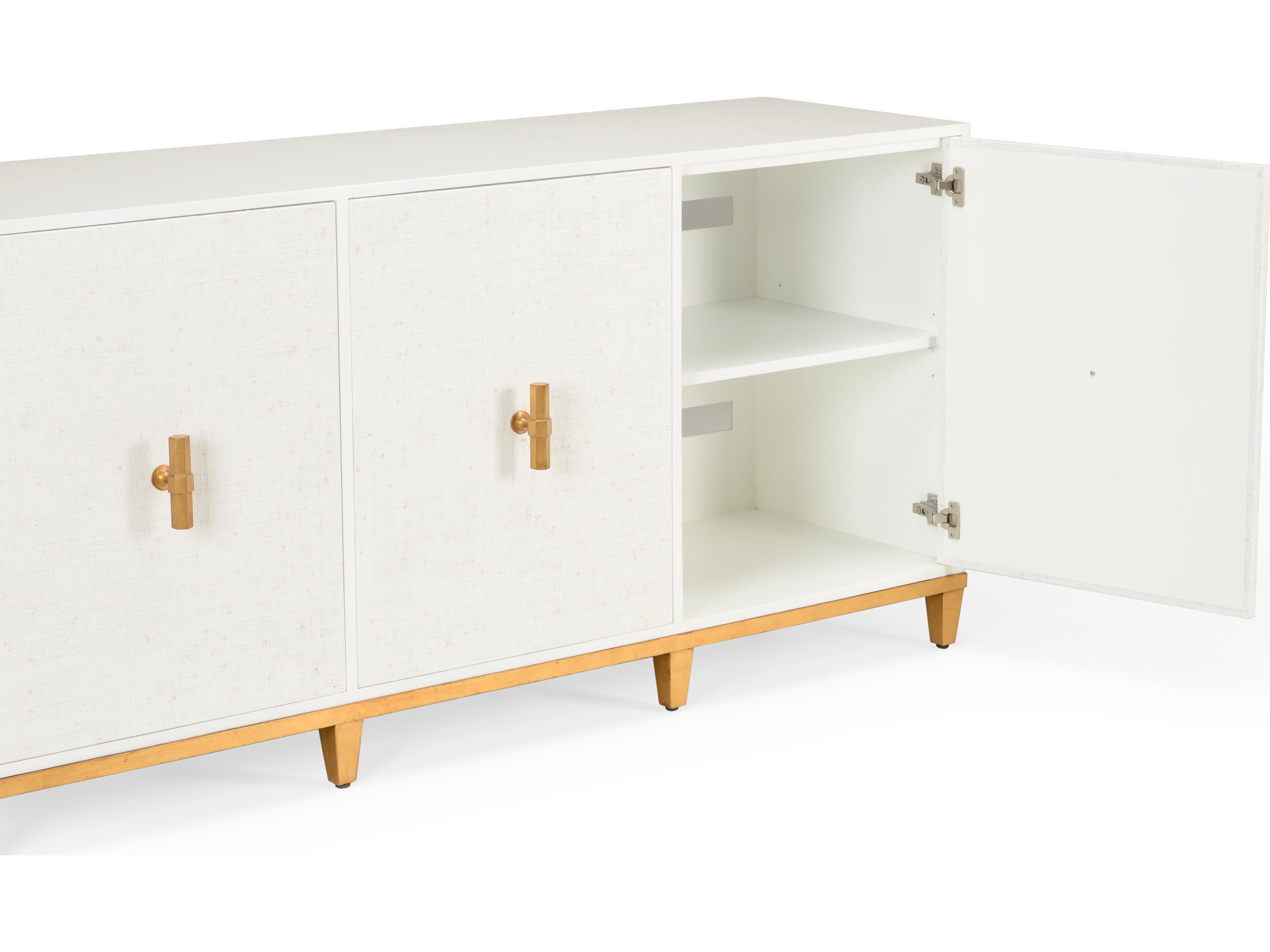 Chelsea House Claire Bell Avery Rectangular Wood Console - White