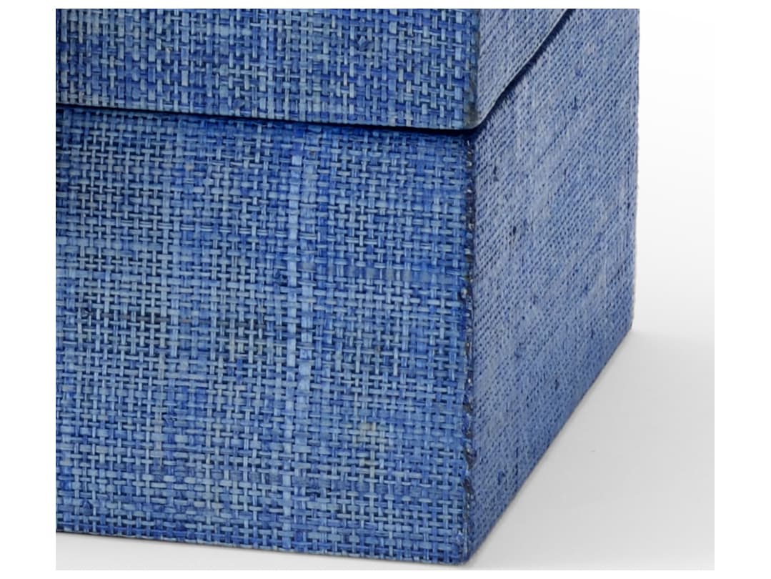 Chelsea House Claire Bell Raffia Boxes - Blueberry