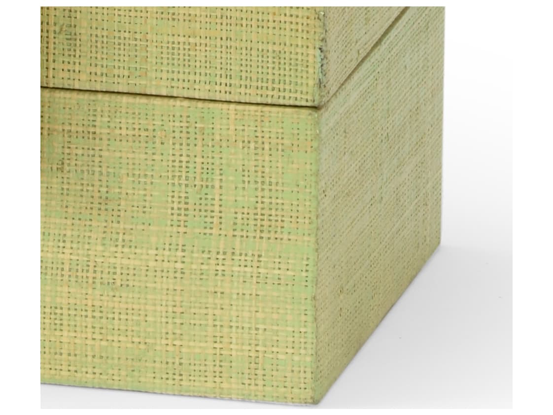 Chelsea House Claire Bell Raffia Boxes - Seafoam