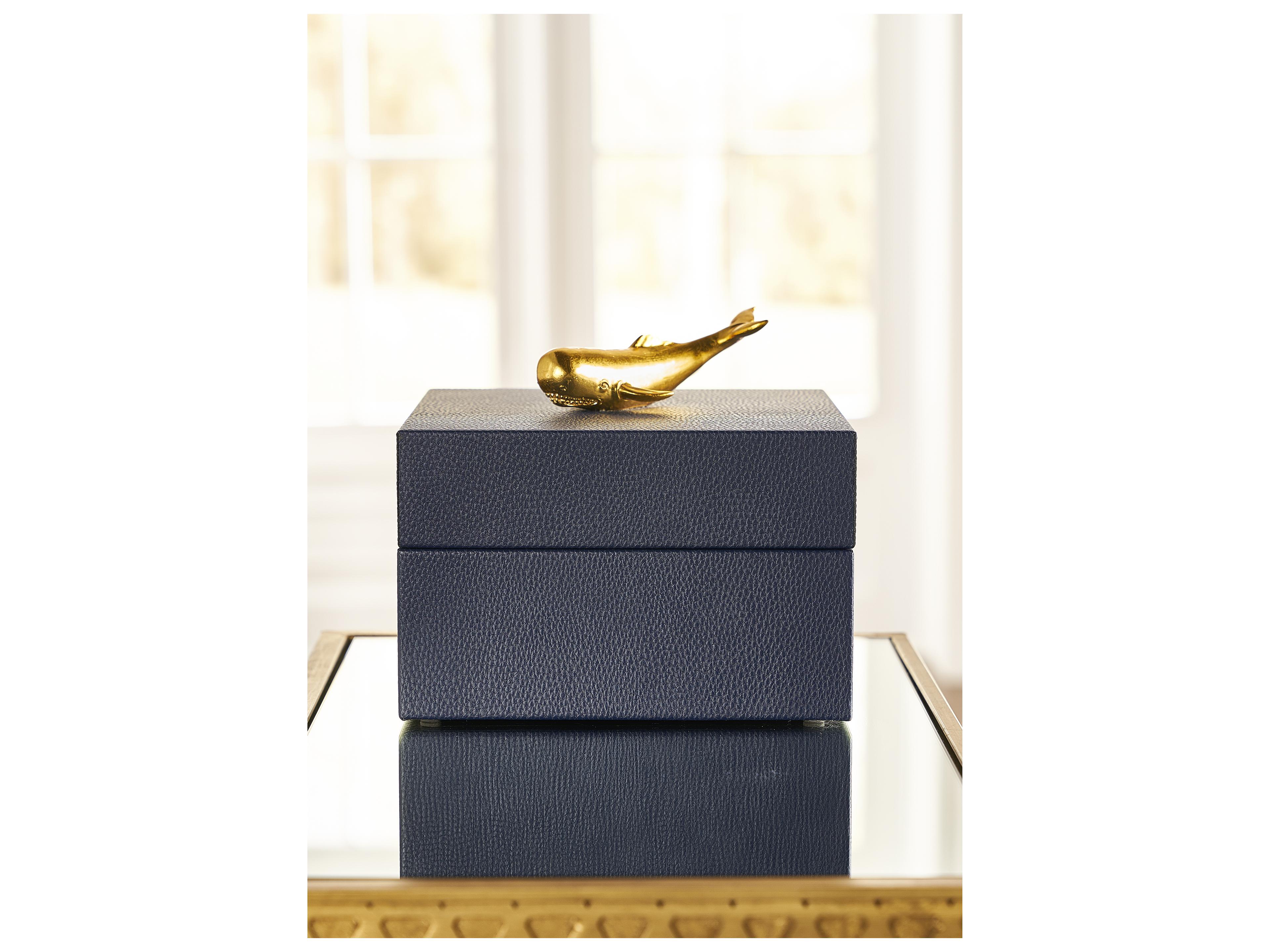 Chelsea House Pam Cain William Whale Box - Navy
