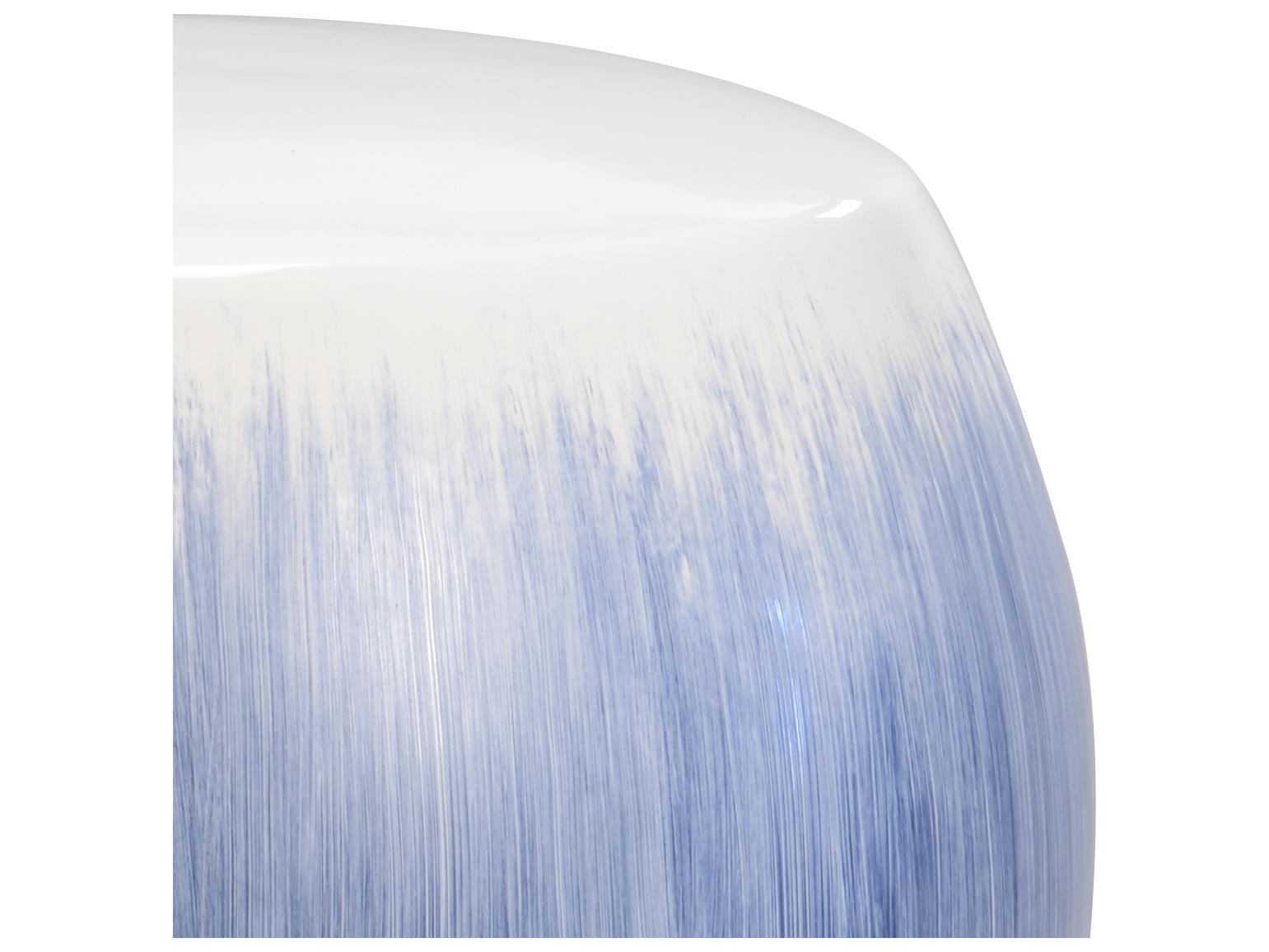 Chelsea House Shayla Copas Blue White Accent Stool