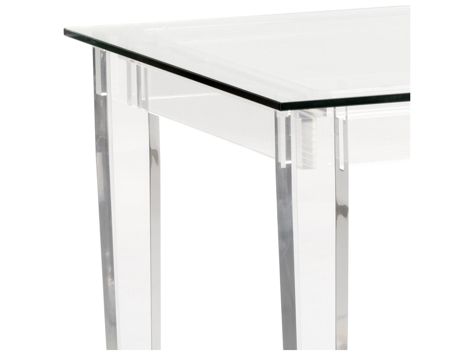 Chelsea House Acrylic Denver Clear Silver Writing Desk -