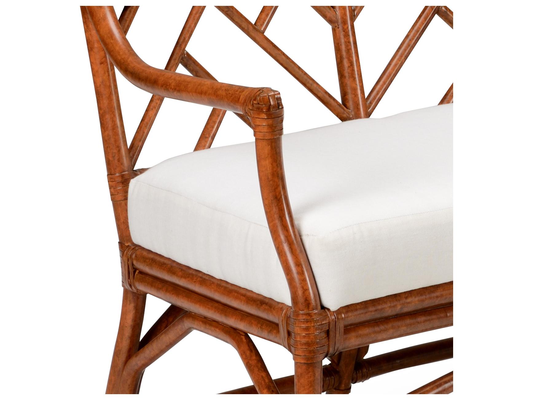 Chelsea House Brown White Upholstered Accent Bench