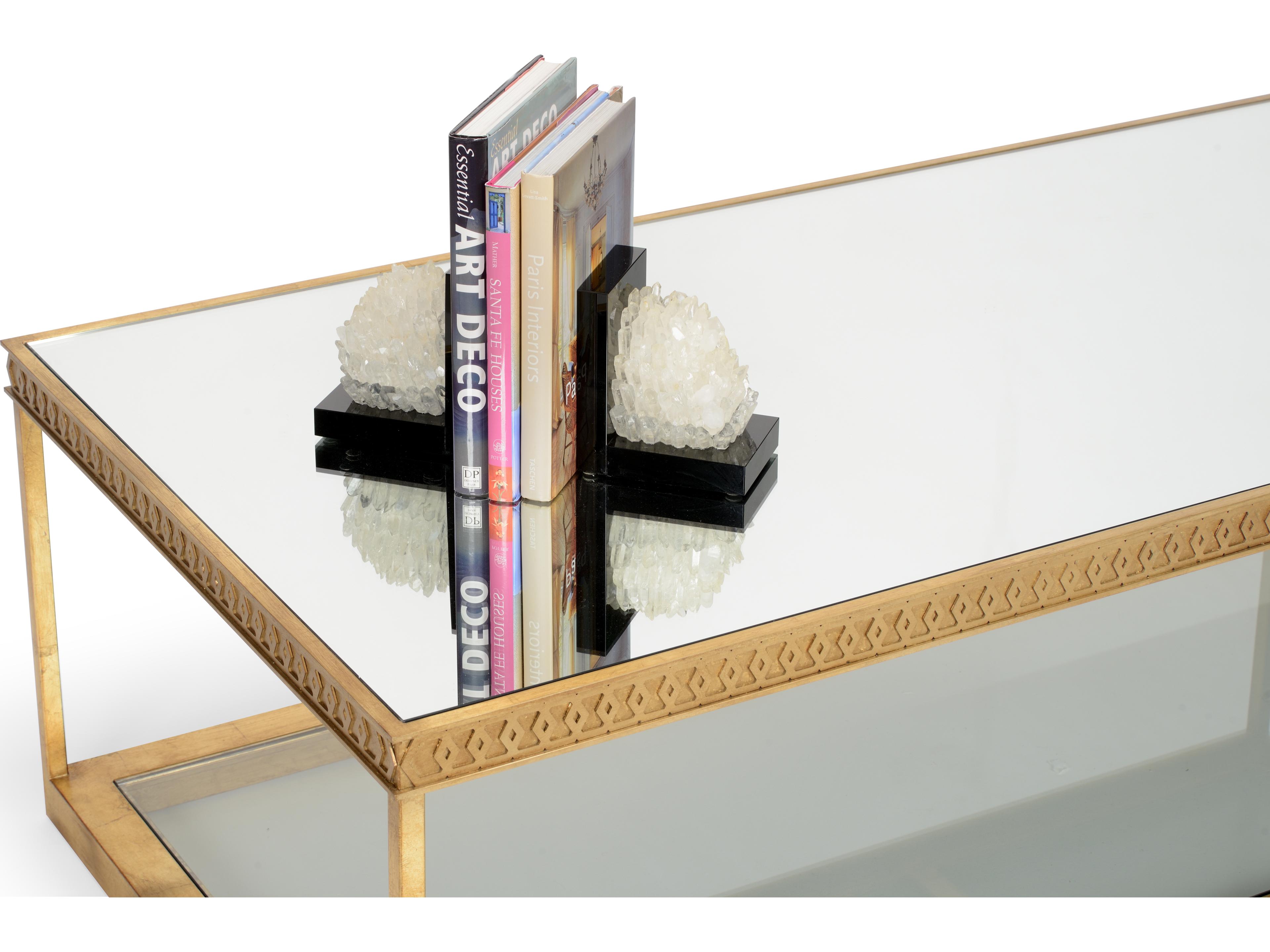 Chelsea House Shayla Copas Rectangular Mirror Gold Coffee Table