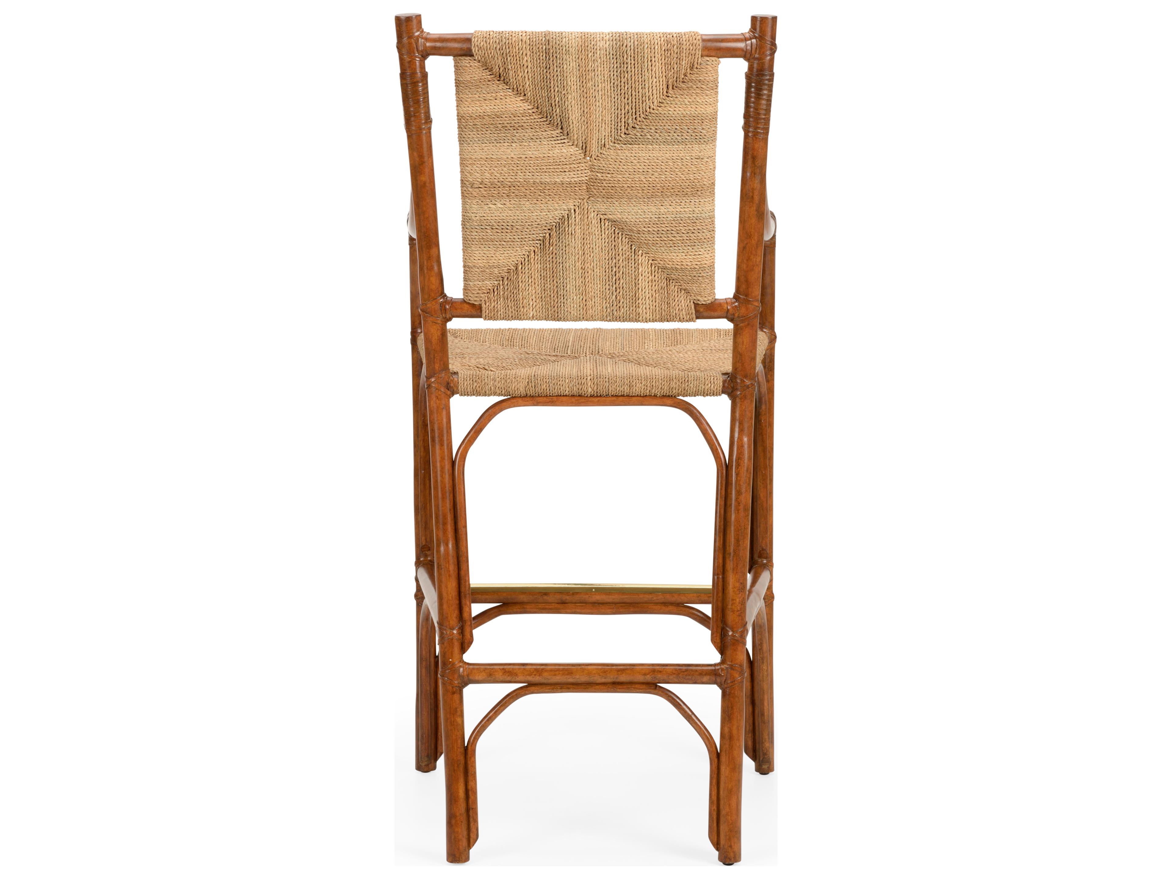 Chelsea House Mecklenburg Bamboo Wood Bar Stool Brown Barstool - Natural