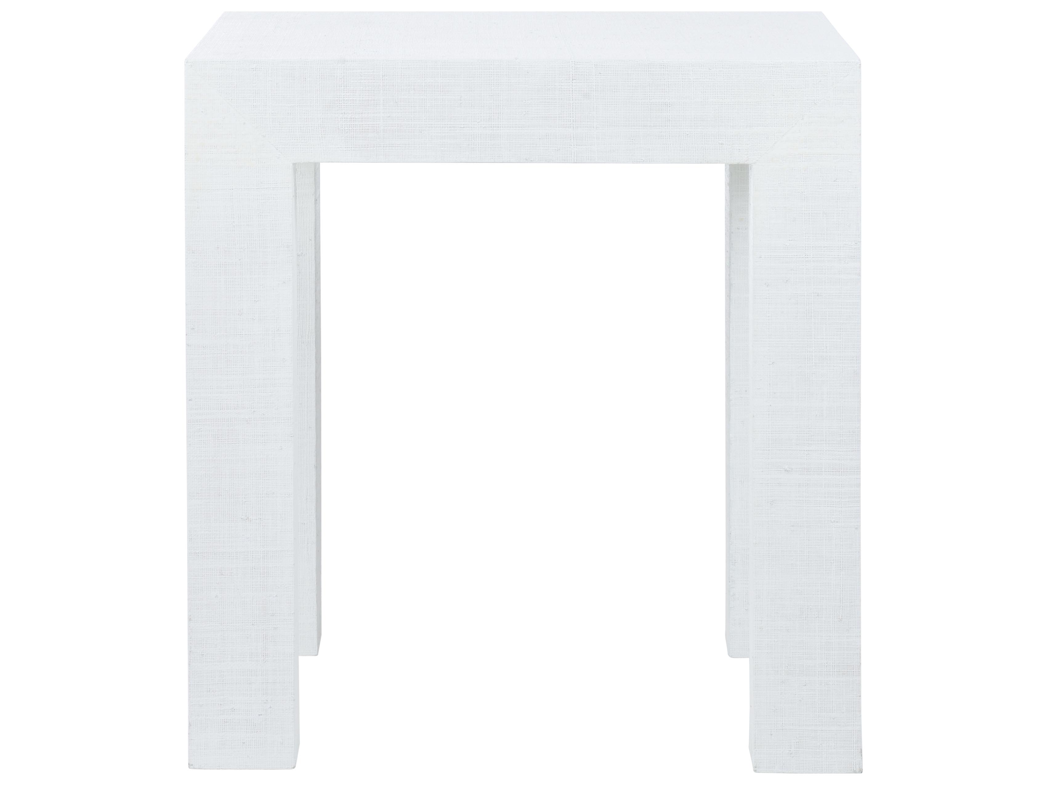 Chelsea House Jamie Merida Sanibel Square Fabric Side Table - White