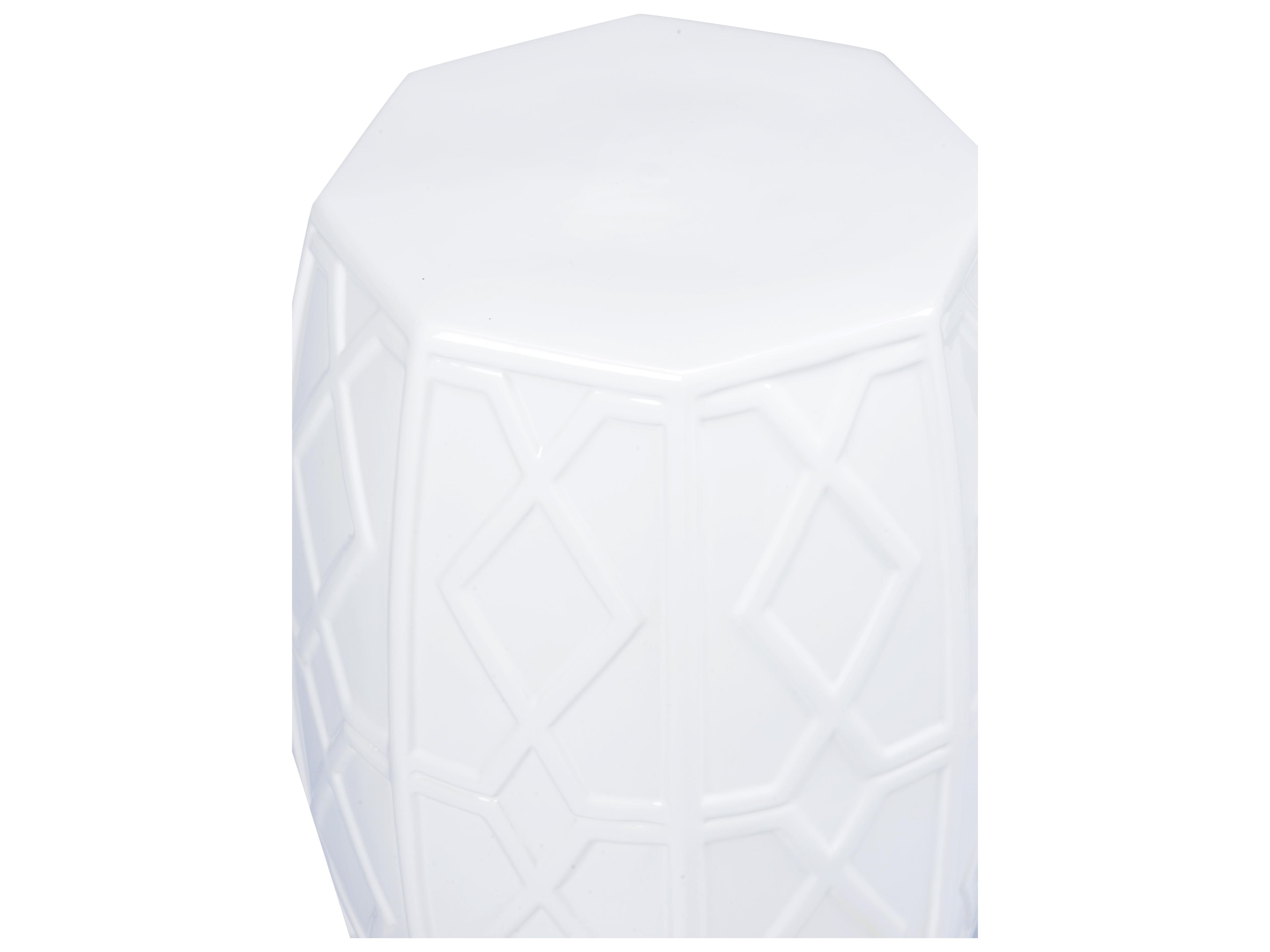 Chelsea House Shayla Copas White Accent Stool