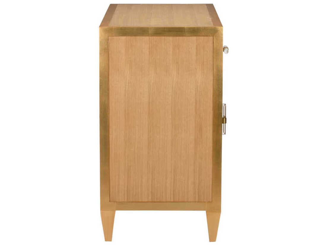 Chelsea House Kristi Nelson 42" Oak Wood Brown Gold Petite Sideboard