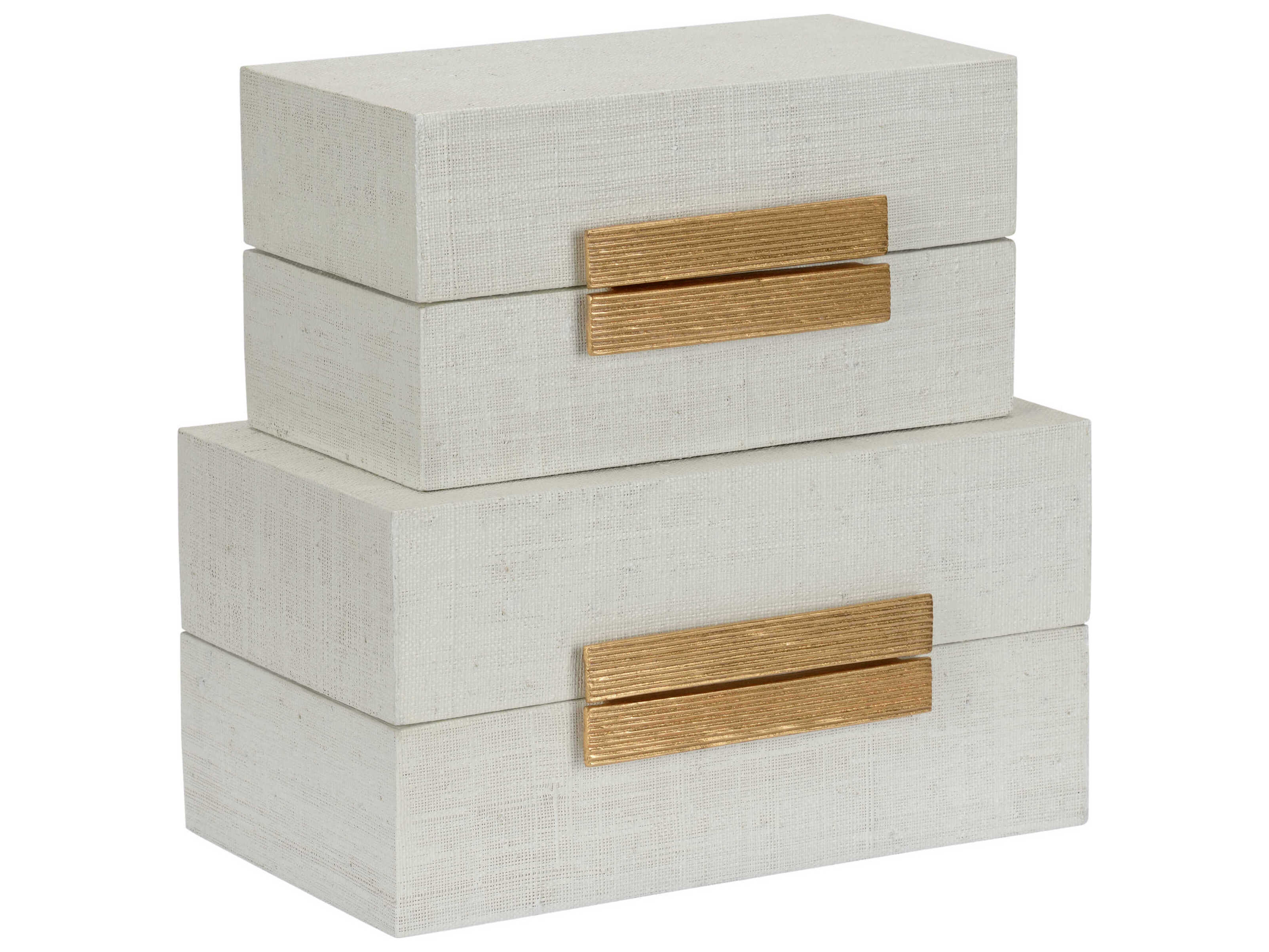 Chelsea House Claire Bell Raffia Boxes - White