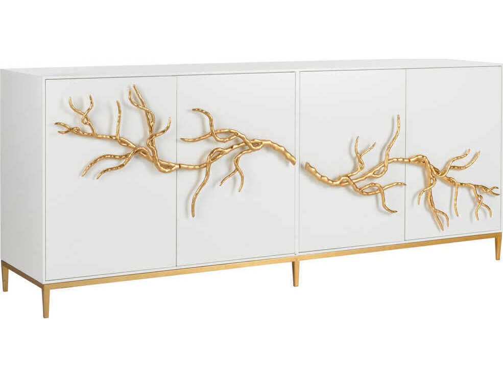 Chelsea House Shayla Copas 84" White Branch Sideboard