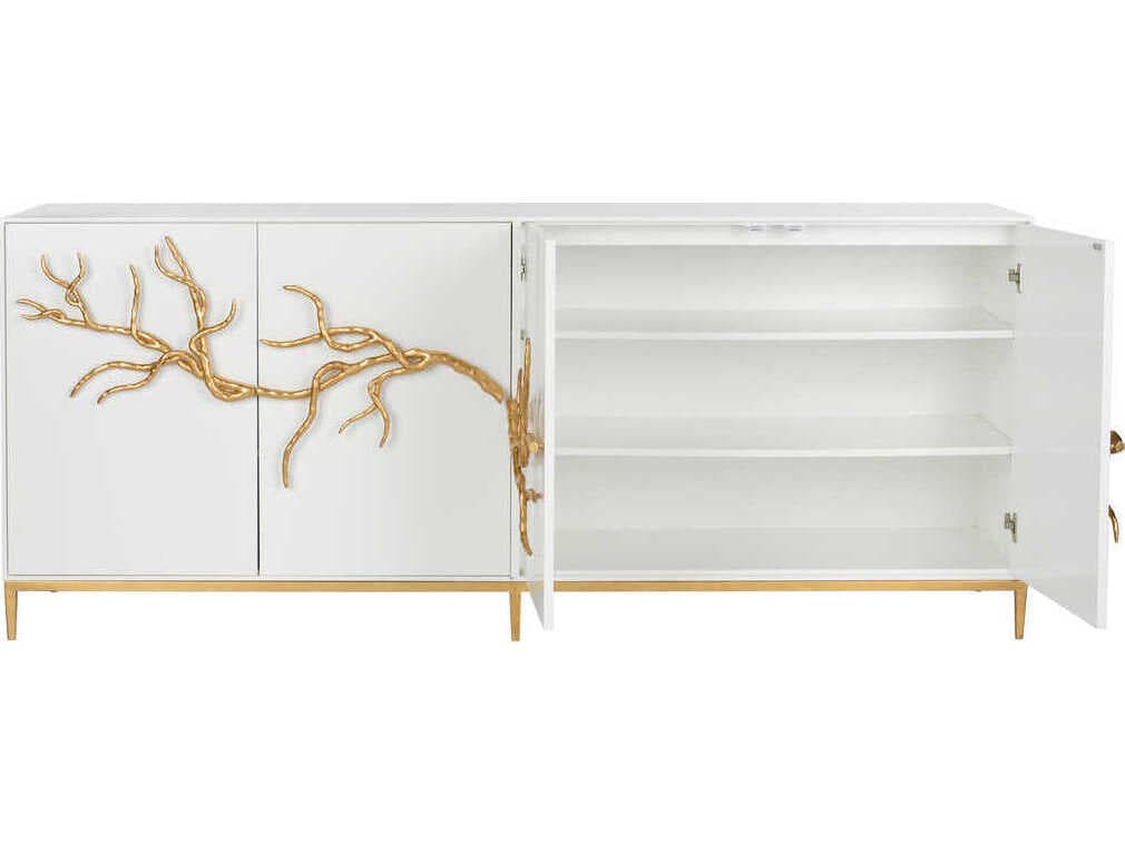 Chelsea House Shayla Copas 84" White Branch Sideboard