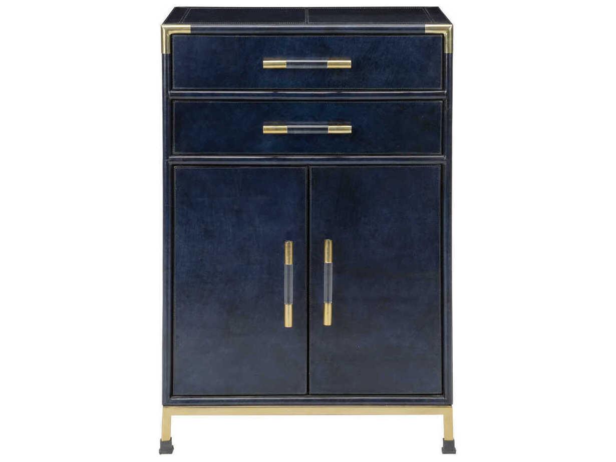 Chelsea House Atticus Midnight Blue Brass Accent Chest