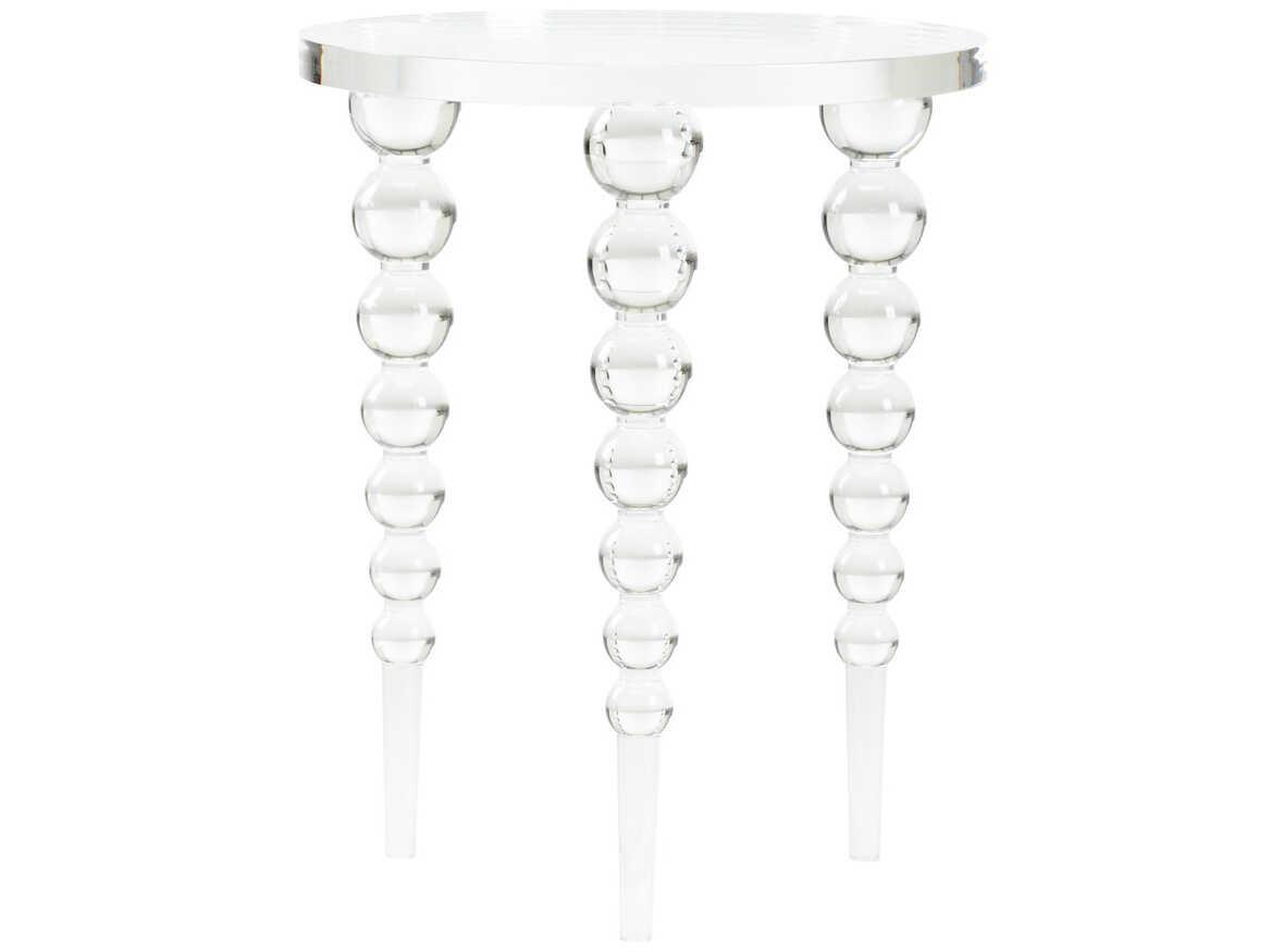 Chelsea House Bolla Round Acrylic Clear End Table